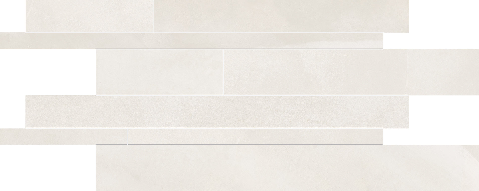 Architect Resin: Copenagen Ivory Listelli Sfalsati Slides Mosaic (12"x24"x9.5-mm | matte)