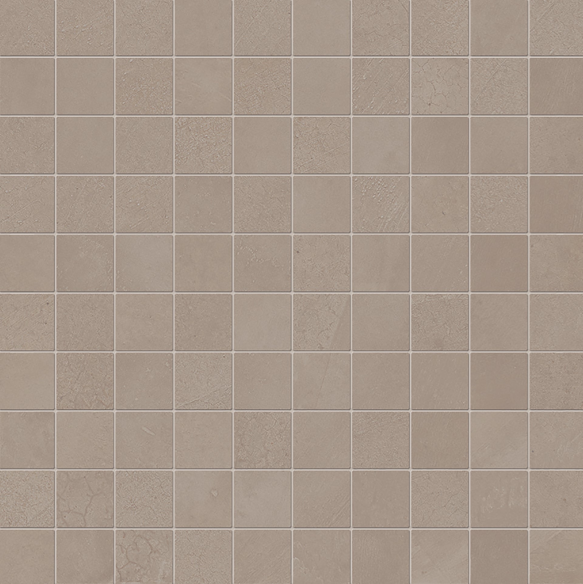 Architect Resin: Hong Kong Taupe Straight Stack 2x2 Mosaic (12"x12"x9.5-mm | semi glossy)