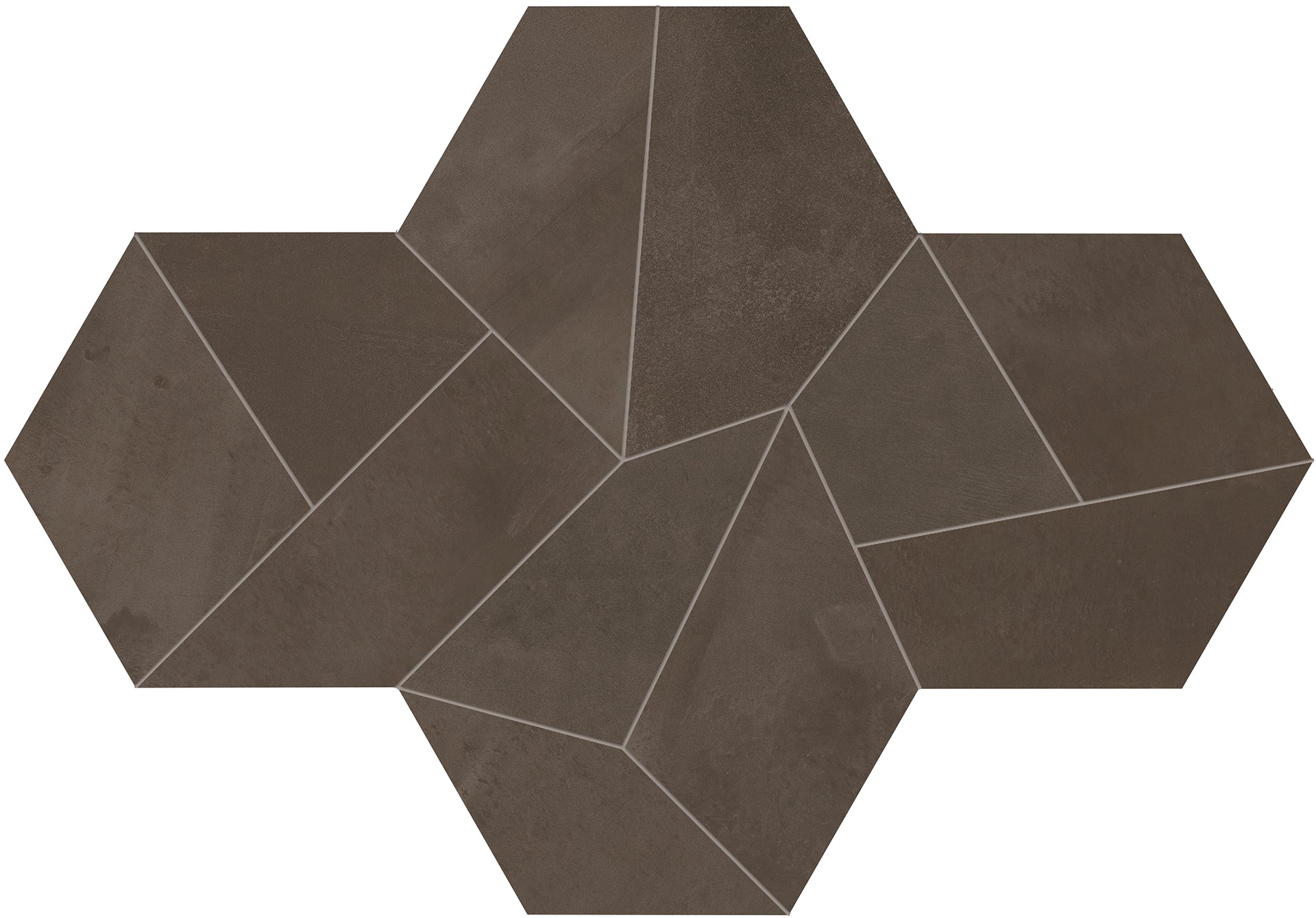 Architect Resin: Miami Brown Design Mini Mosaic (9"x7"x9.5-mm | matte)
