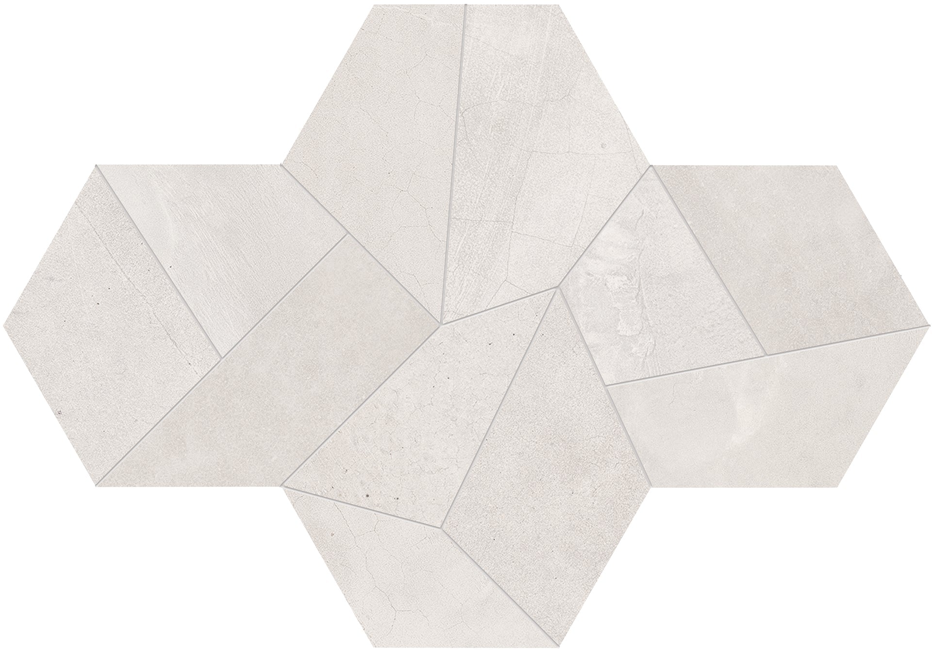 Architect Resin: Tokyo White Design Mini Mosaic (9"x7"x9.5-mm | matte)