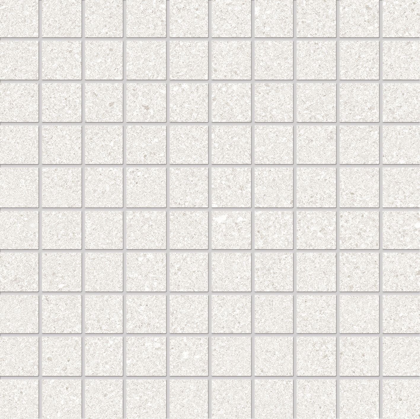 Grain Stone: Fine Grain White Straight Stack 1x1 Mosaic (12"x12"x9.5-mm | matte)