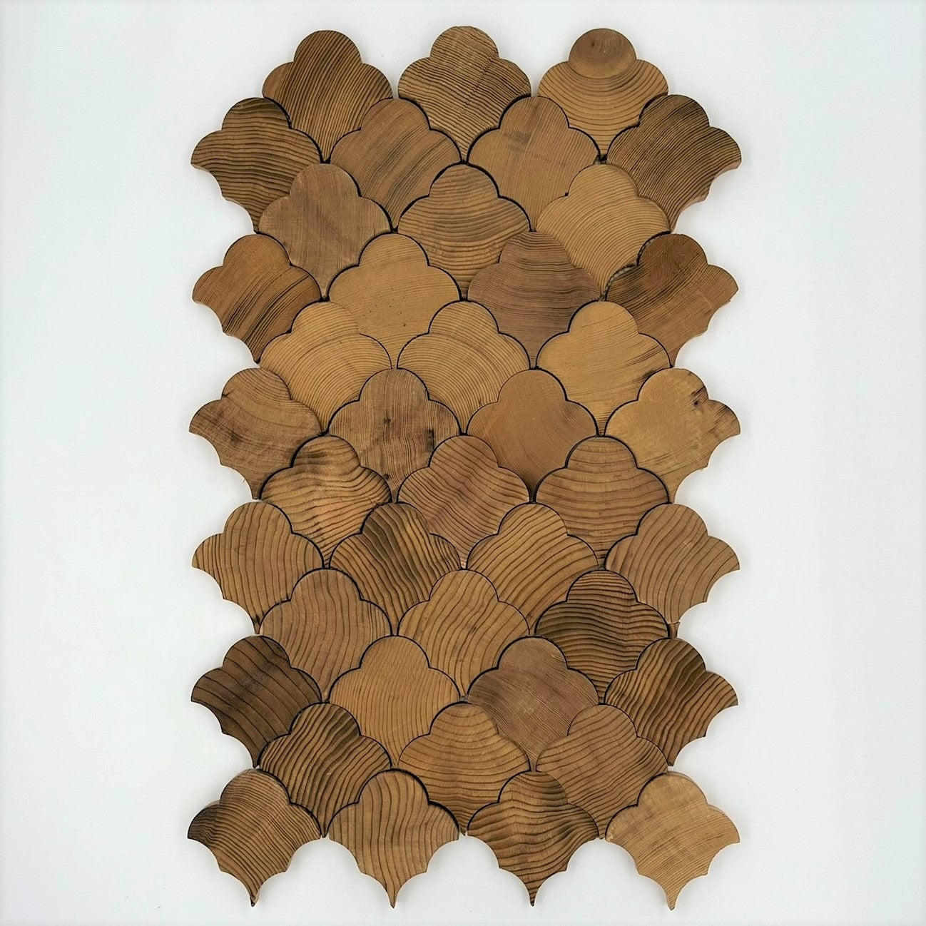 forest elements stereo scallop 2 wood wall 3D mosaic natural pine accoustical decorative luxury interior distributed by surface group