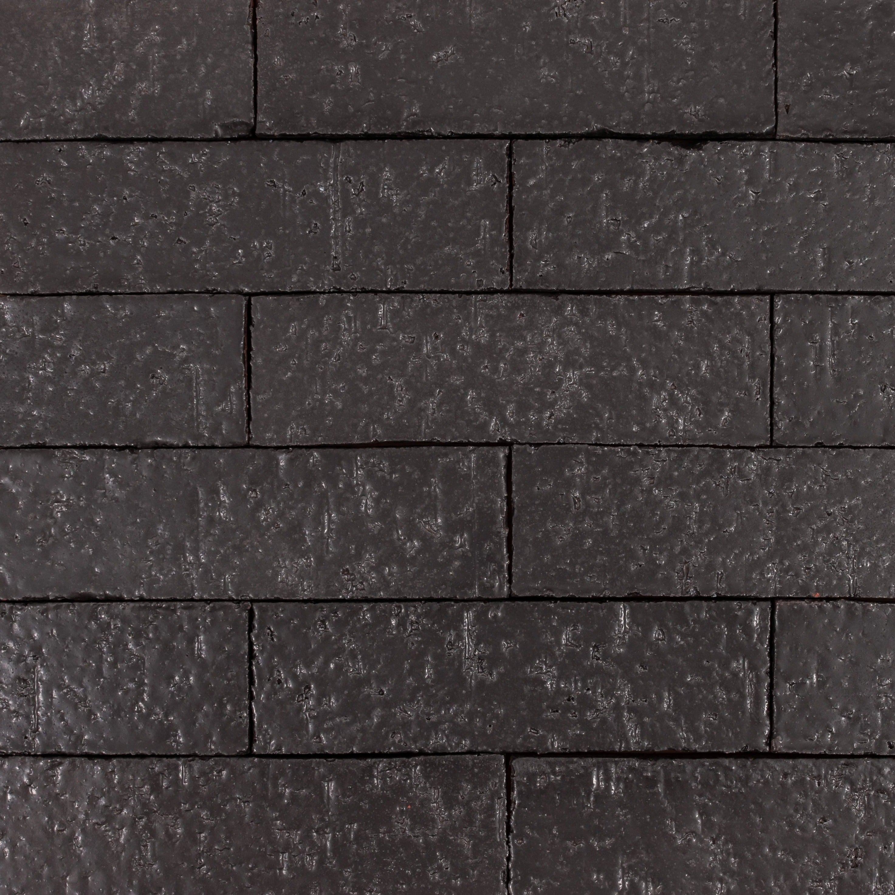 Arto Glazed Brick: Black Diamond (Flat 2¼"x7⅝"x⅝")