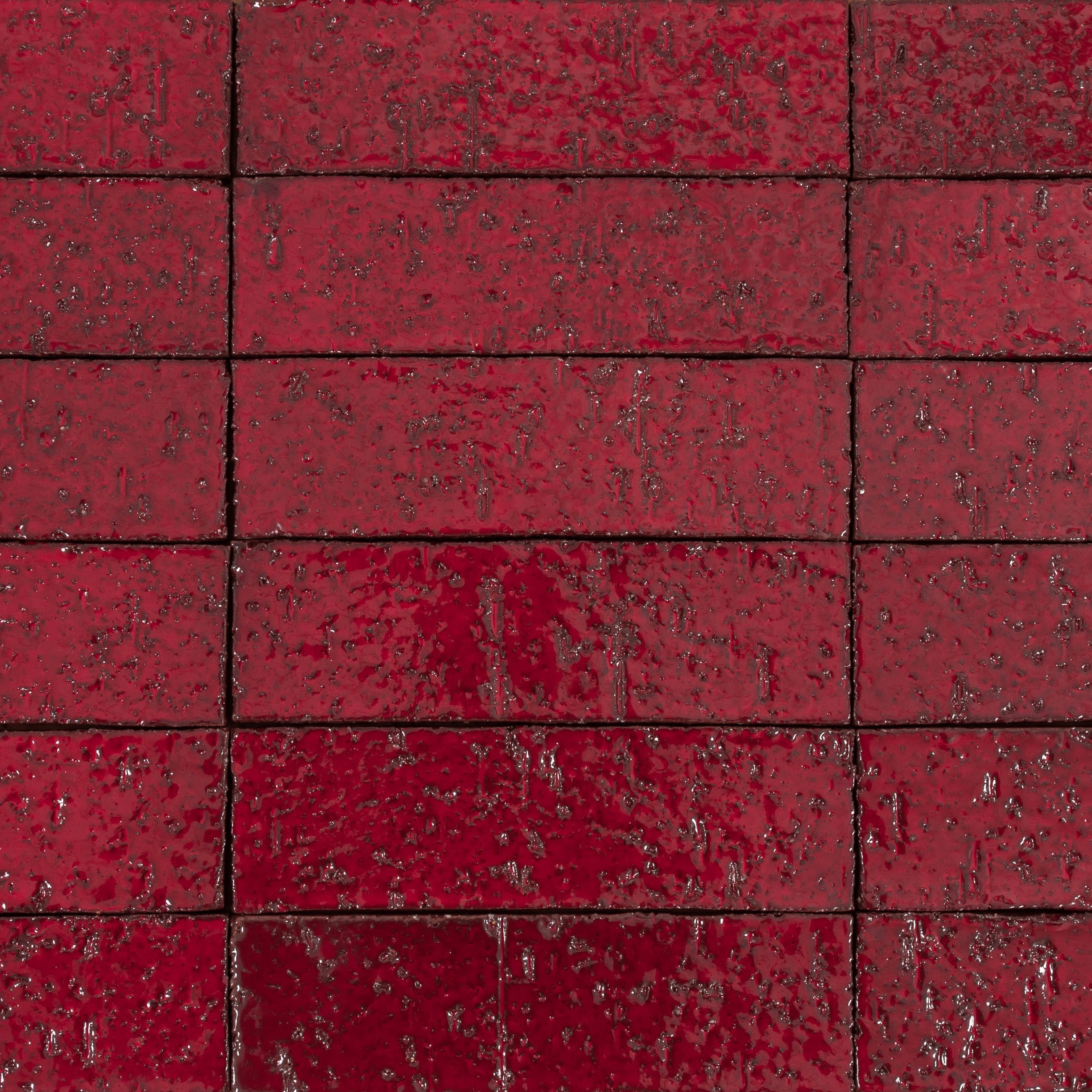 Arto Glazed Brick: Cadmium Red (Flat 2¼"x7⅝"x⅝")