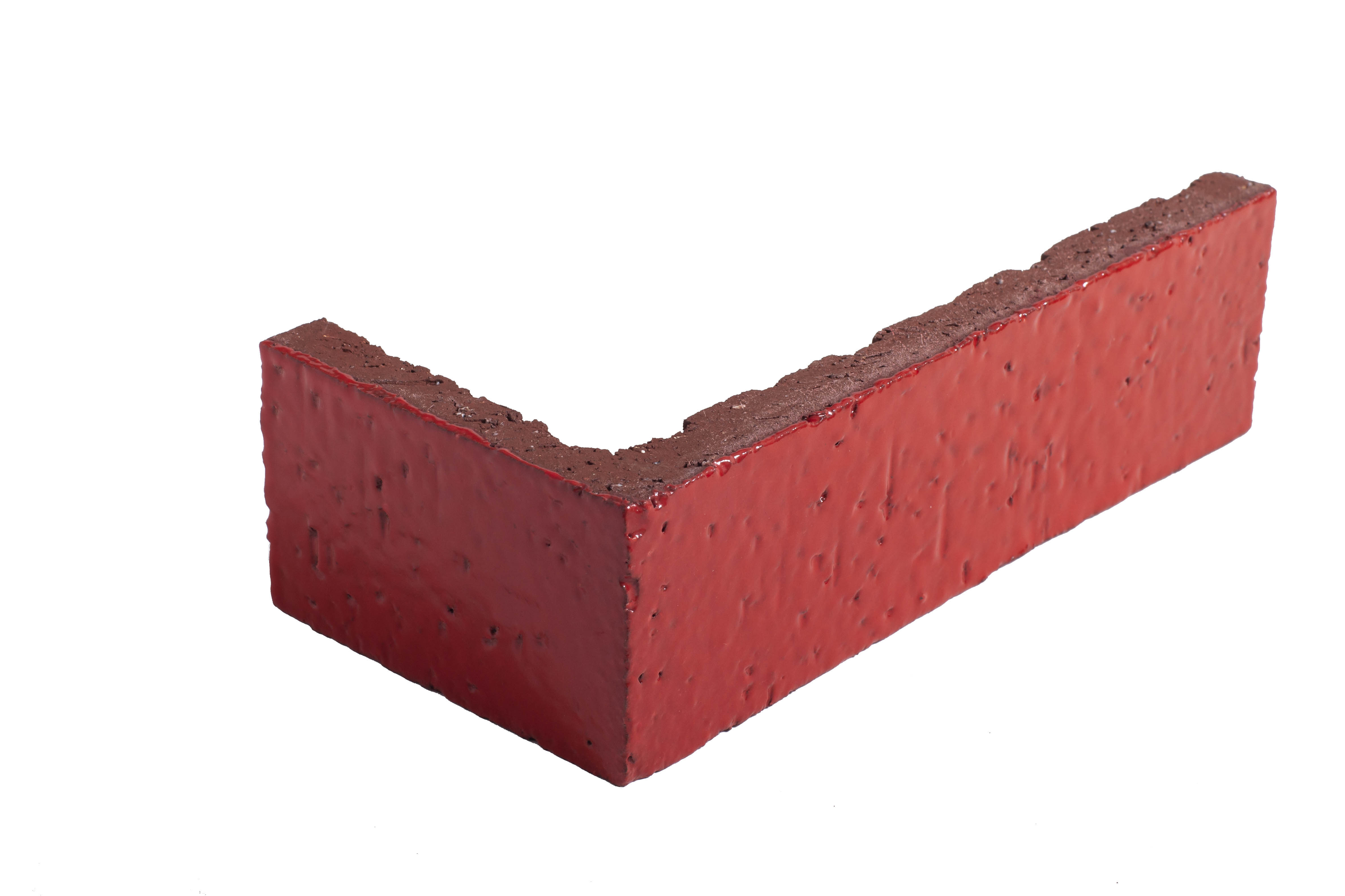 Arto Glazed Brick: Apple Valley Red (Corner 2¼"x7⅝"x⅝")