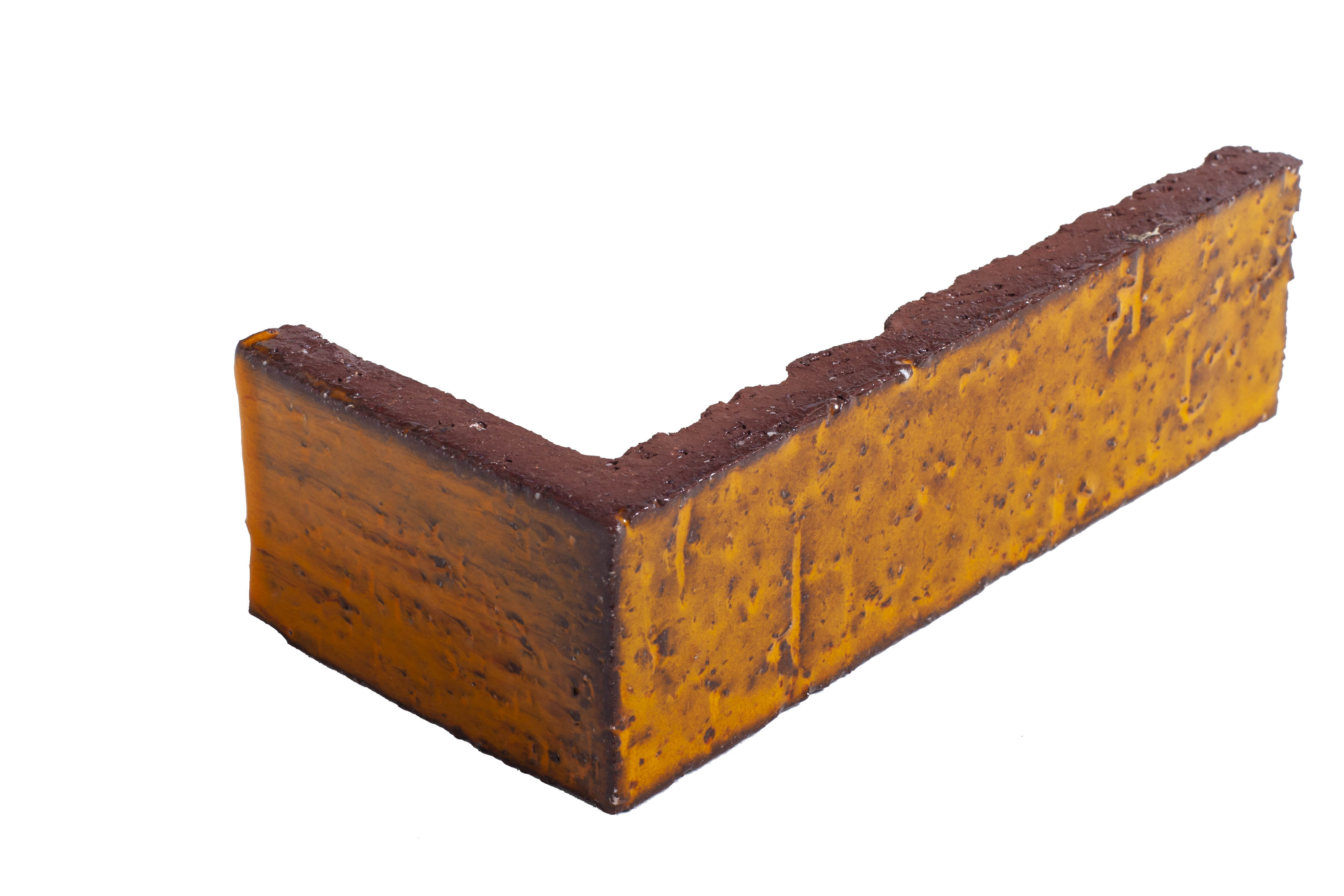 Arto Glazed Brick: Cadmium Yellow (Corner 2¼"x7⅝"x⅝")