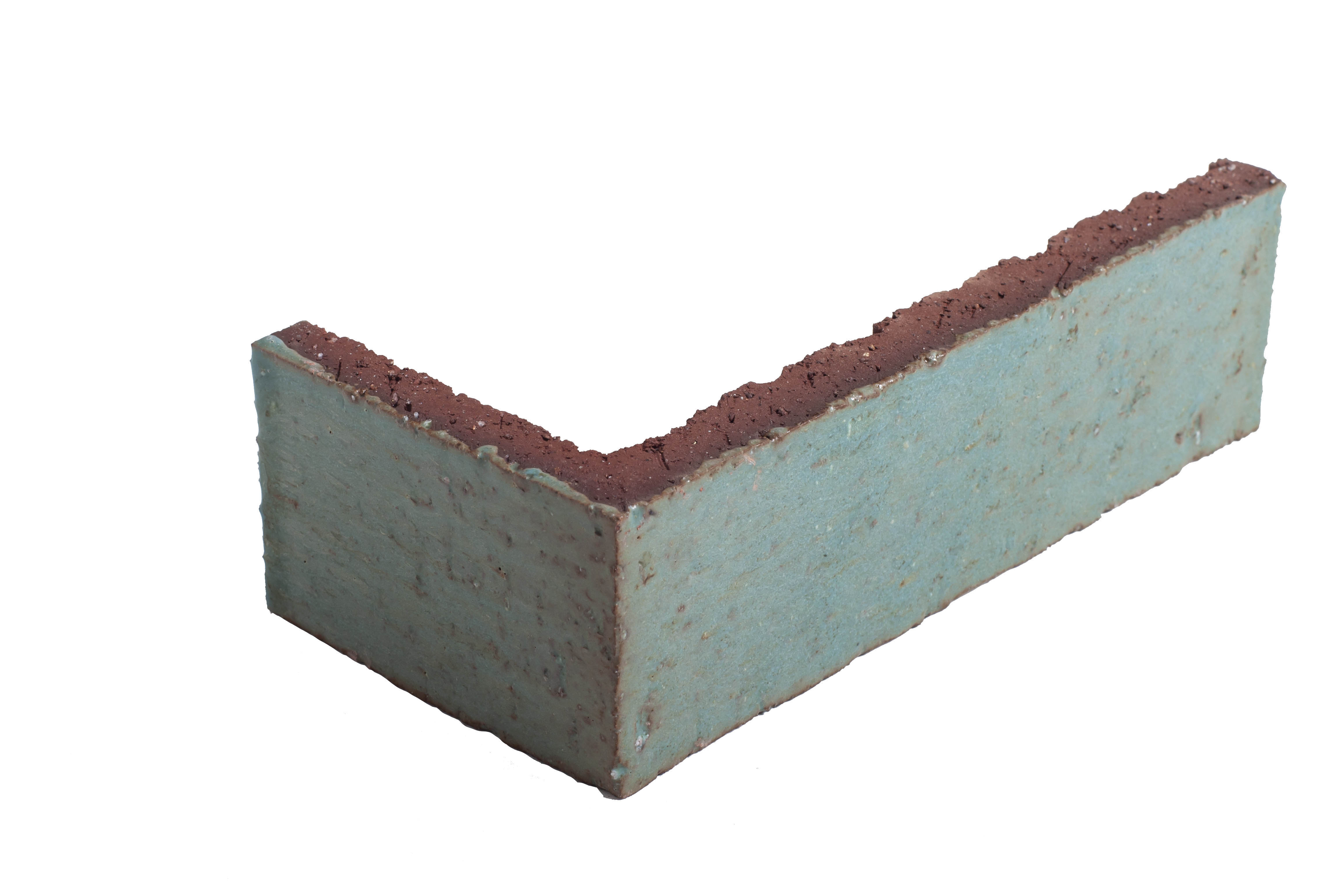 Arto Glazed Brick: Chrome (Corner 2¼"x7⅝"x⅝")