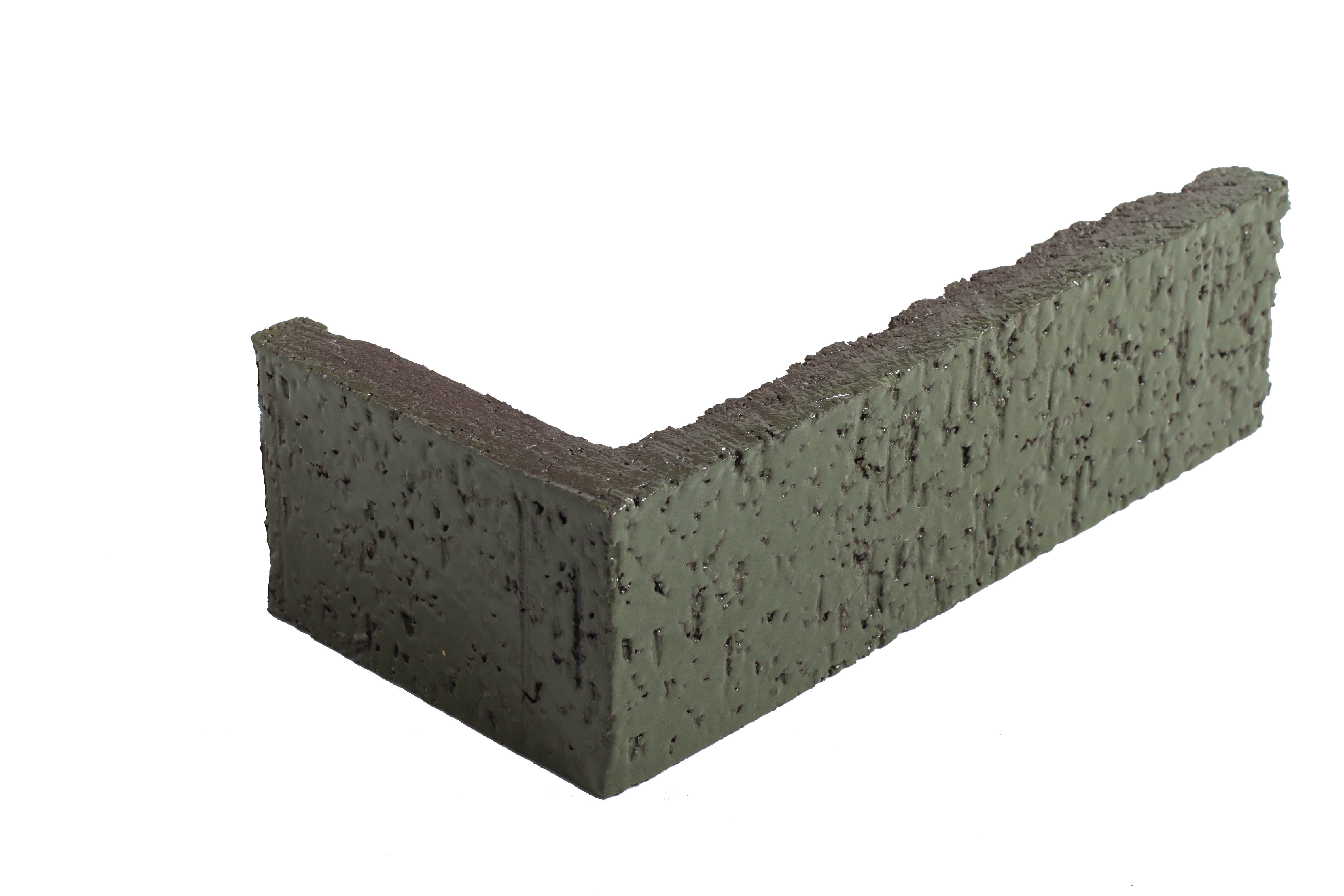 Arto Glazed Brick: Kelp (Corner 2¼"x7⅝"x⅝")