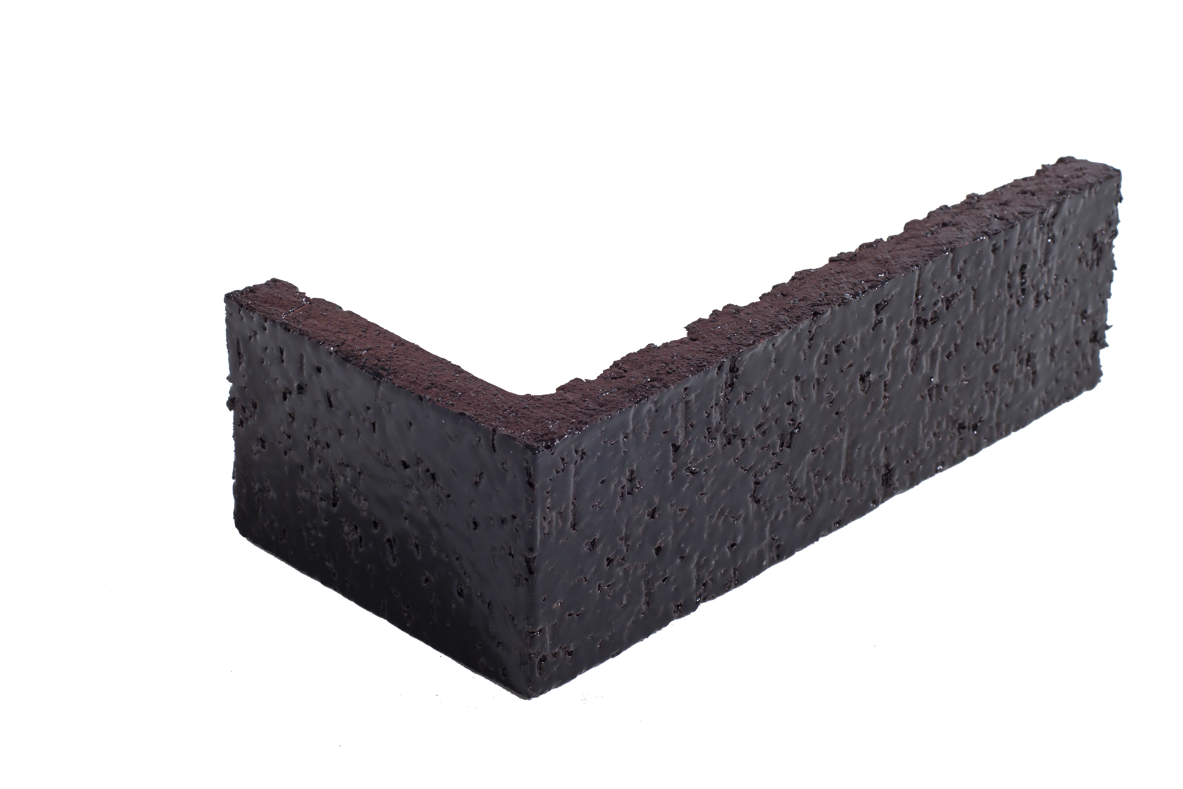 Arto Glazed Brick: Licorice (Corner 2¼"x7⅝"x⅝")