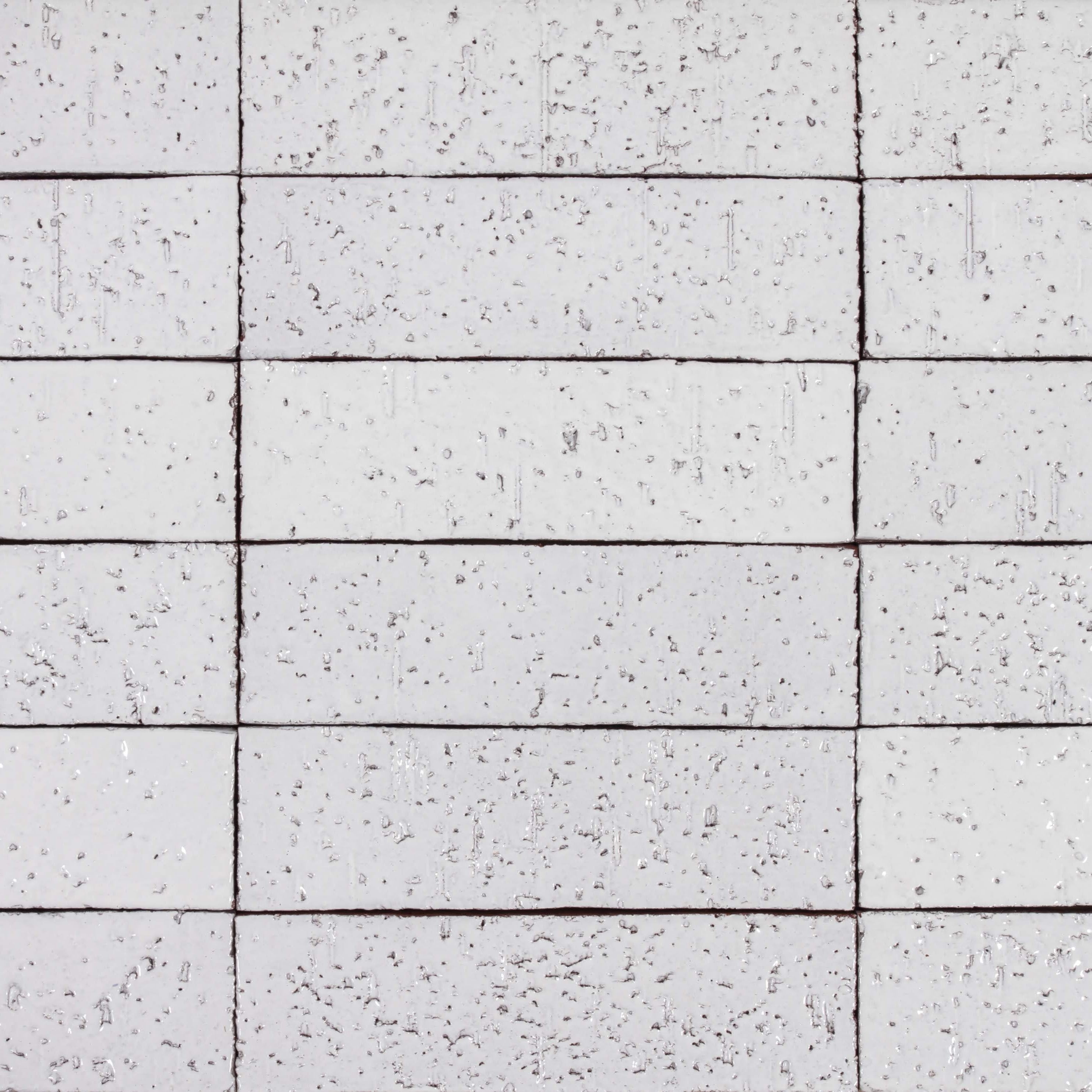 Arto Glazed Brick: Pure White (Flat 2¼"x7⅝"x⅝")