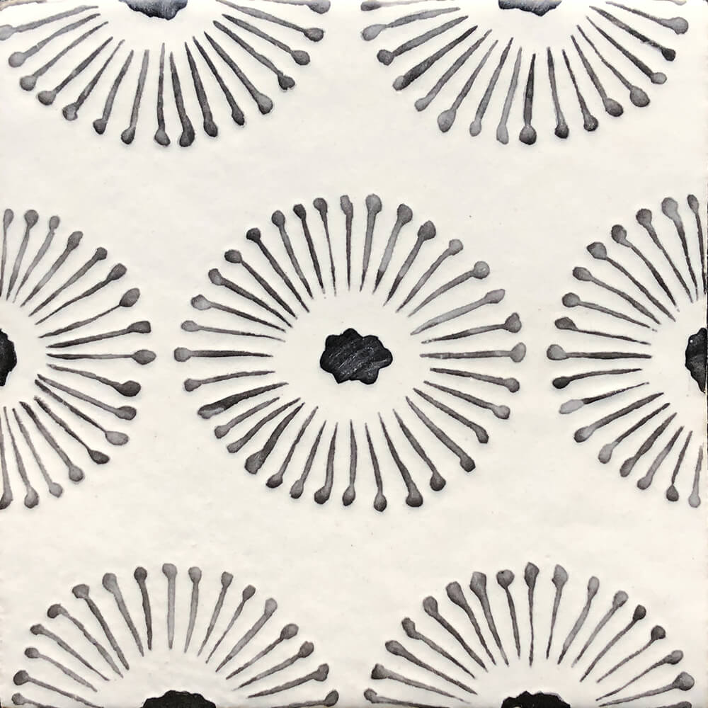 LOGGIA: 3 Glazed Terracotta Field Deco Tile (6"x6"x3/4" | matte)