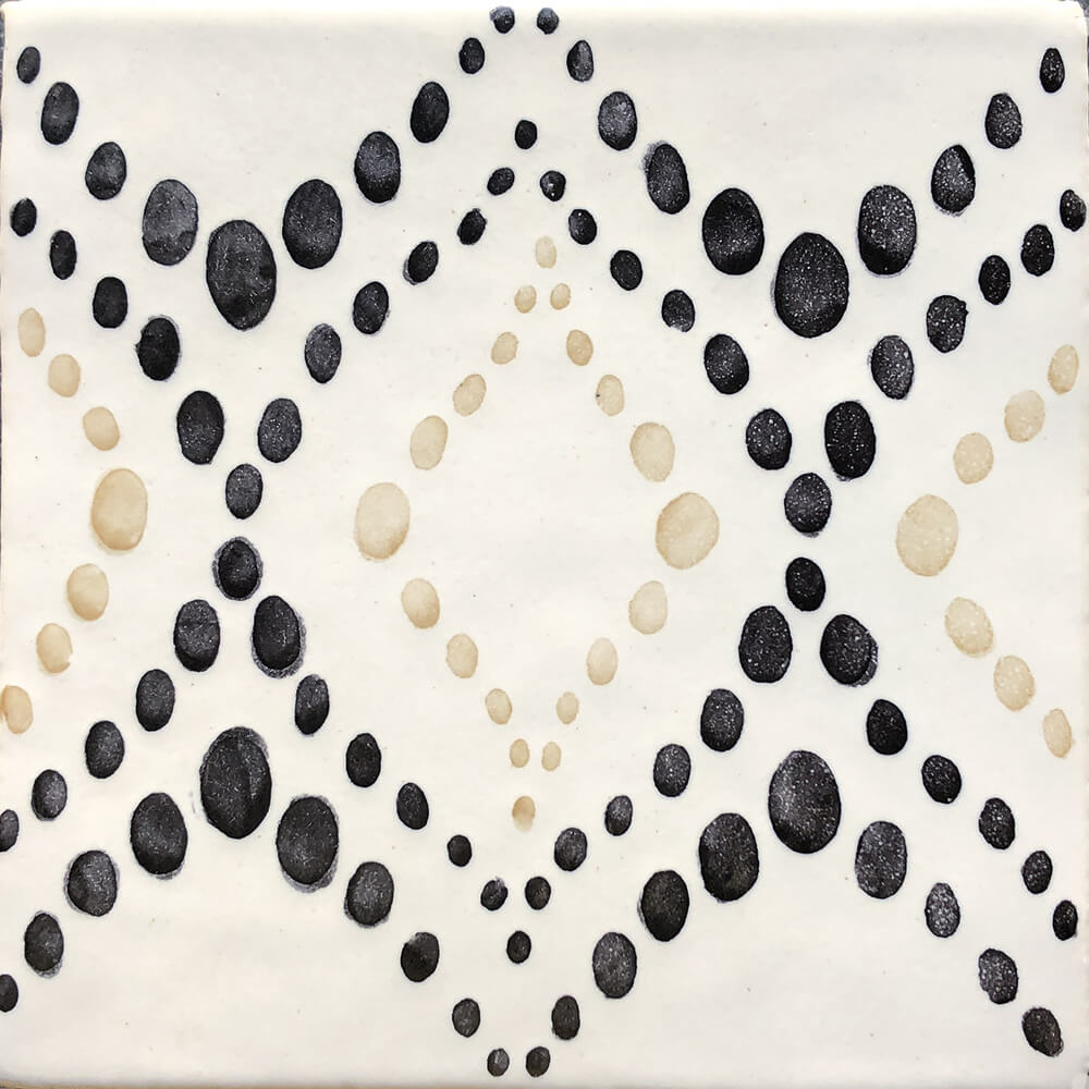 LOGGIA: 4 Glazed Terracotta Field Deco Tile (6"x6"x3/4" | matte)