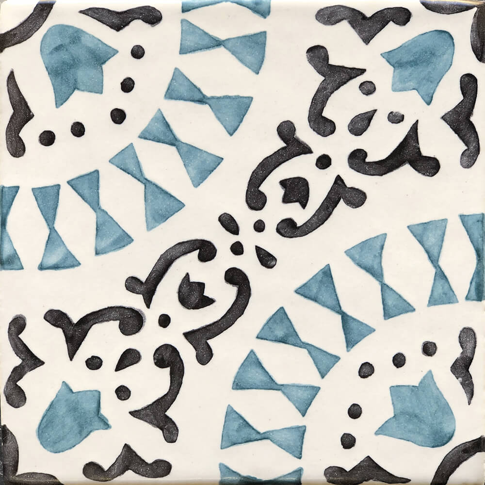 LOGGIA: 8 Glazed Terracotta Field Deco Tile (6"x6"x3/4" | matte)