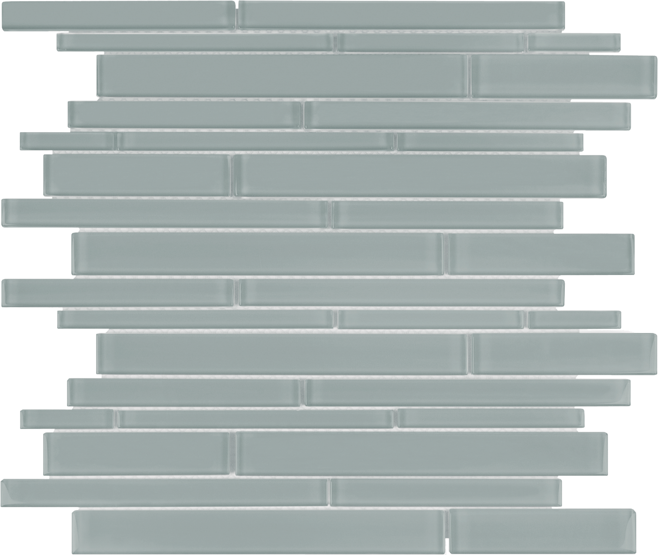 shadow random strip pattern fused glass mosaic from element anatolia collection distributed by surface group international glossy finish rounded edge mesh shape