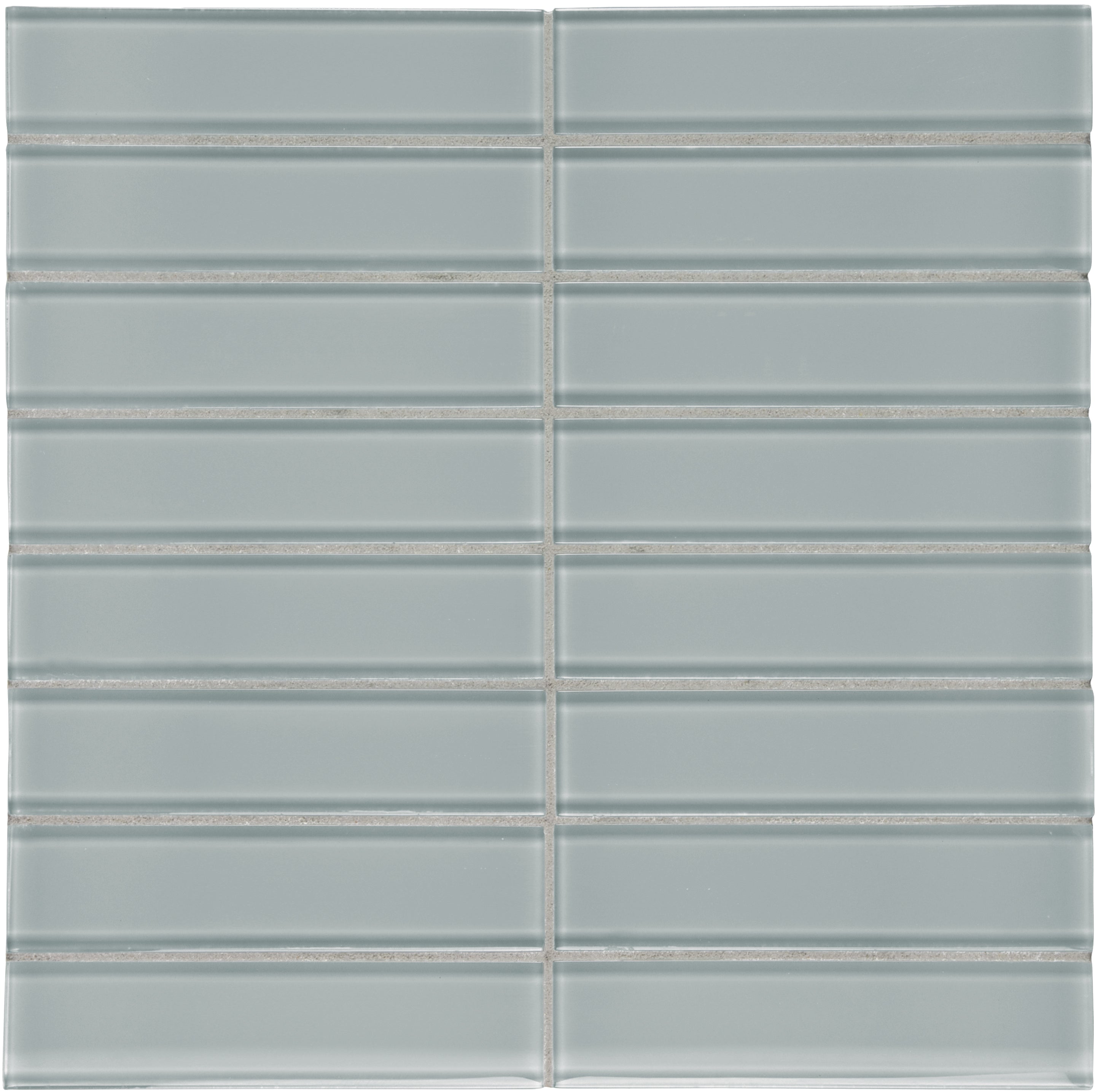 shadow straight stack 1&5x6-inch pattern fused glass mosaic from element anatolia collection distributed by surface group international glossy finish rounded edge mesh shape
