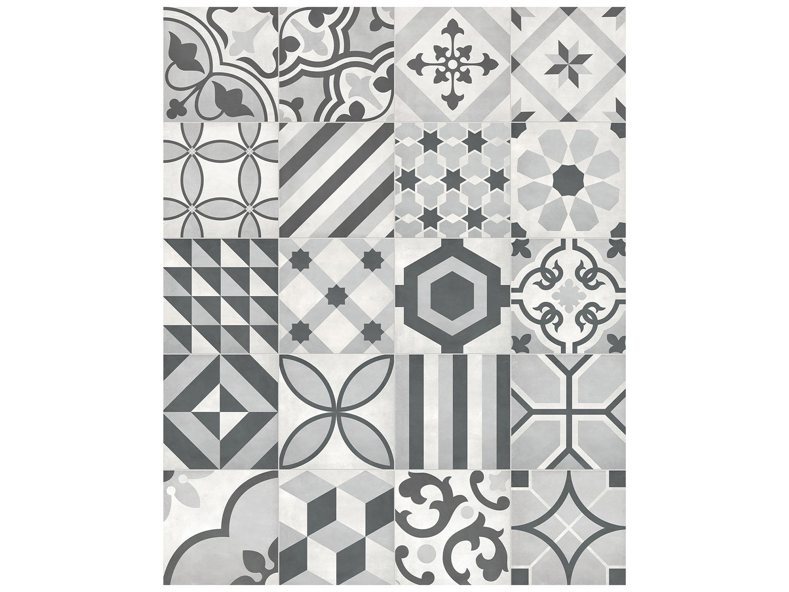 Glossy patchwork effect Double-Fired Wall Tile 20x20 - Azulejos