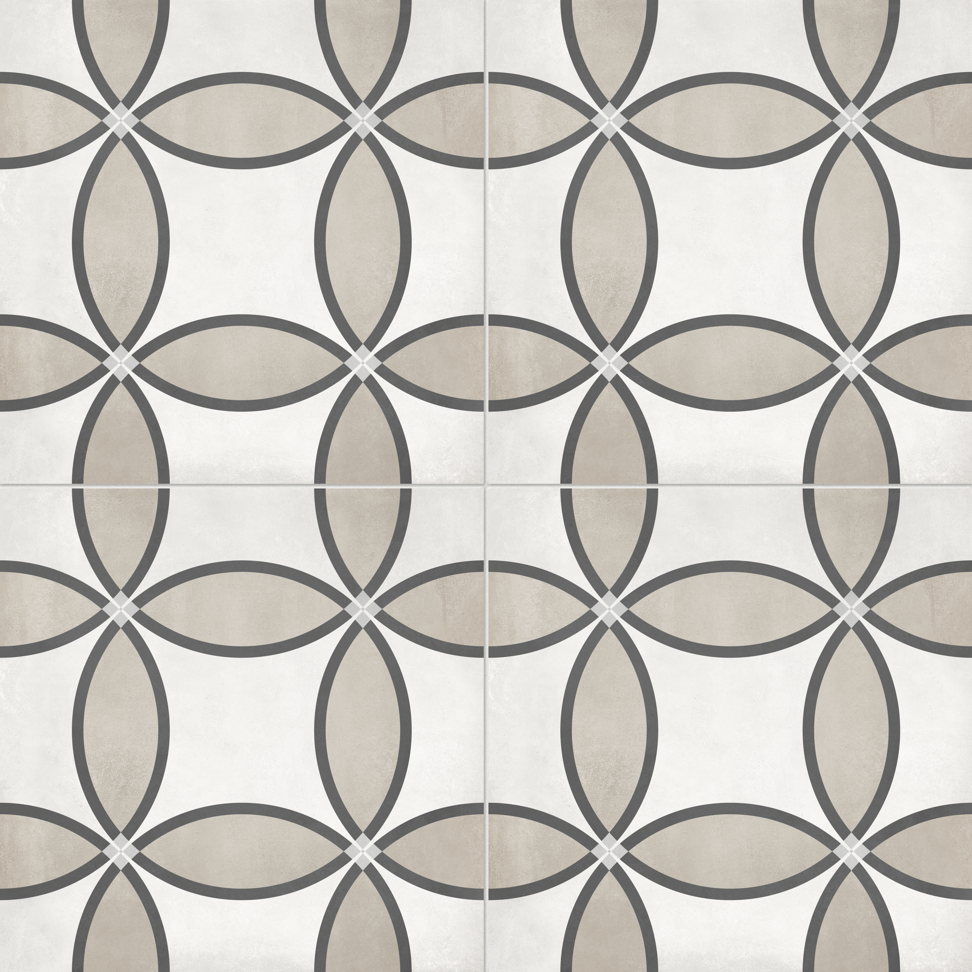 sand print pattern glazed porcelain deco tile print blend from form anatolia collection distributed by surface group international matte finish pressed edge 8x8 square shape
