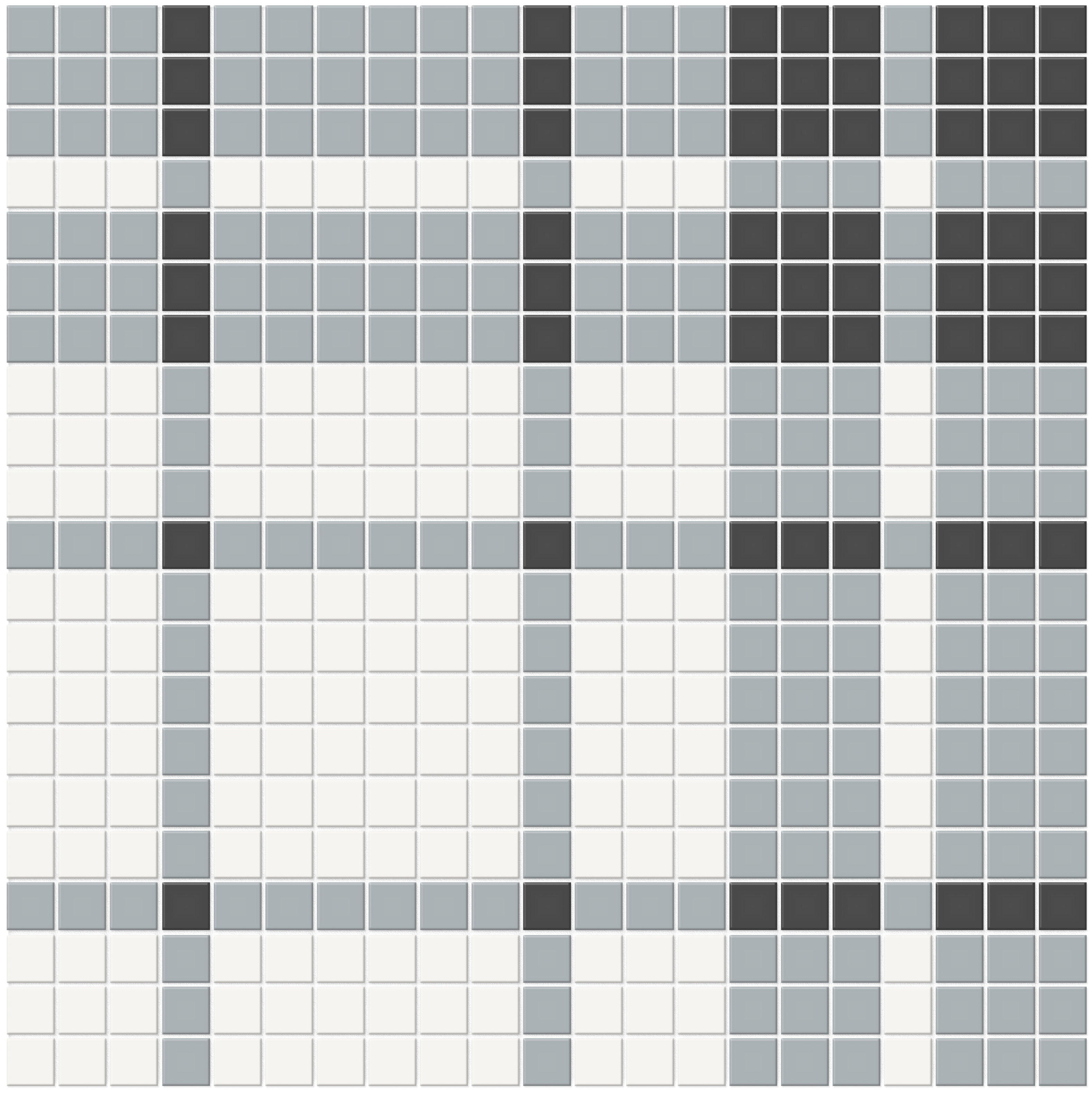 dawn plaid pattern glazed porcelain mosaic print blend from soho anatolia collection distributed by surface group international matte finish pressed edge mesh shape
