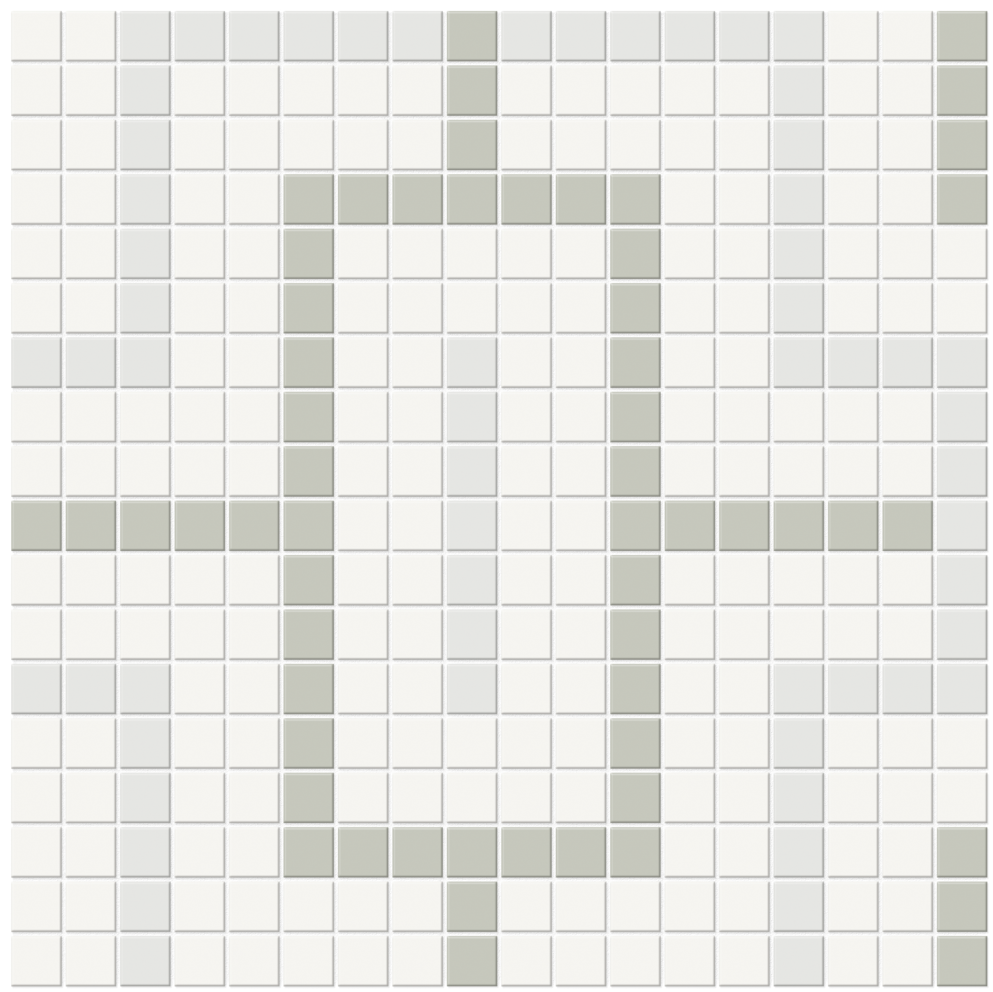 morning chain pattern glazed porcelain mosaic print blend from soho anatolia collection distributed by surface group international matte finish pressed edge mesh shape