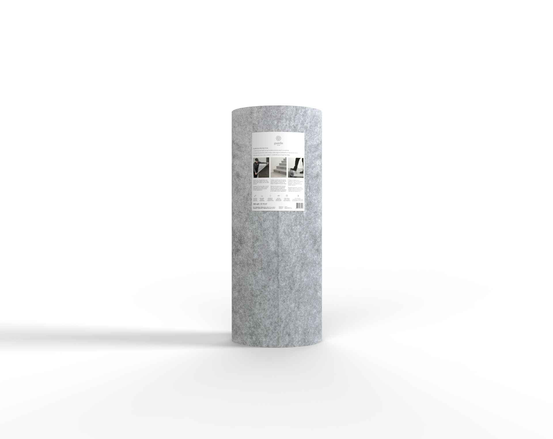 grey roll pattern rubber accessory accessory from guardia anatolia collection distributed by surface group international finish edge 24-inch roll shape