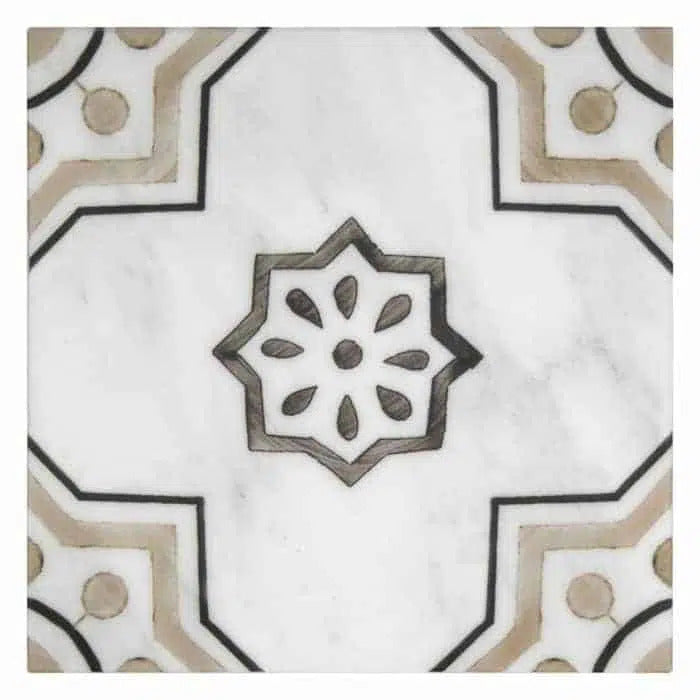 chapman almond classic perle blanc natural limestone square shape deco tile size 12 by 12 inch for interior kitchen and bathroom vanity backsplash wall and floor wet areas distributed by surface group and produced by artistic tile in united states