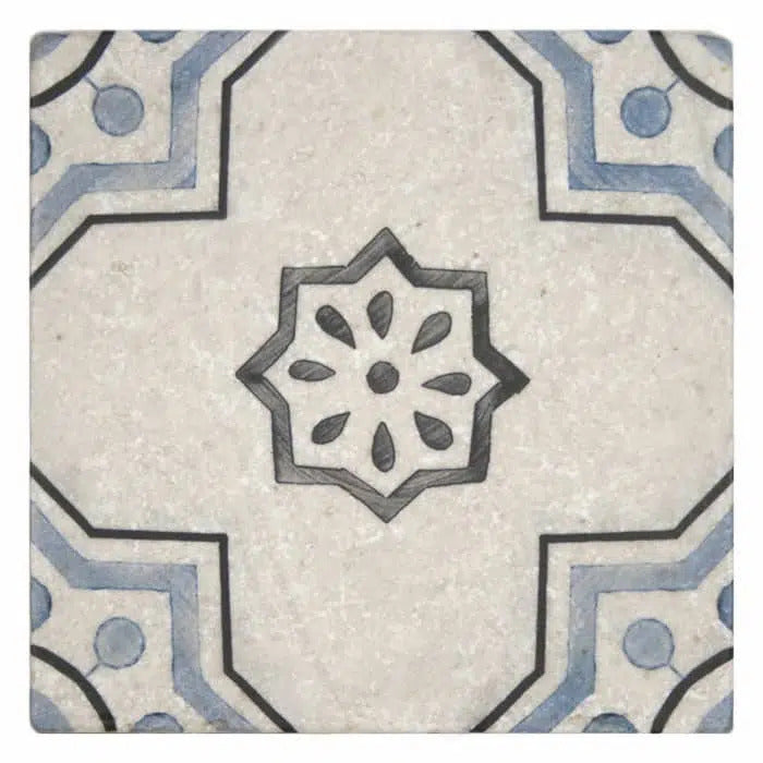 chapman sky contemprorary carrara natural marble square shape deco tile size 12 by 12 inch for interior kitchen and bathroom vanity backsplash wall and floor wet areas distributed by surface group and produced by artistic tile in united states