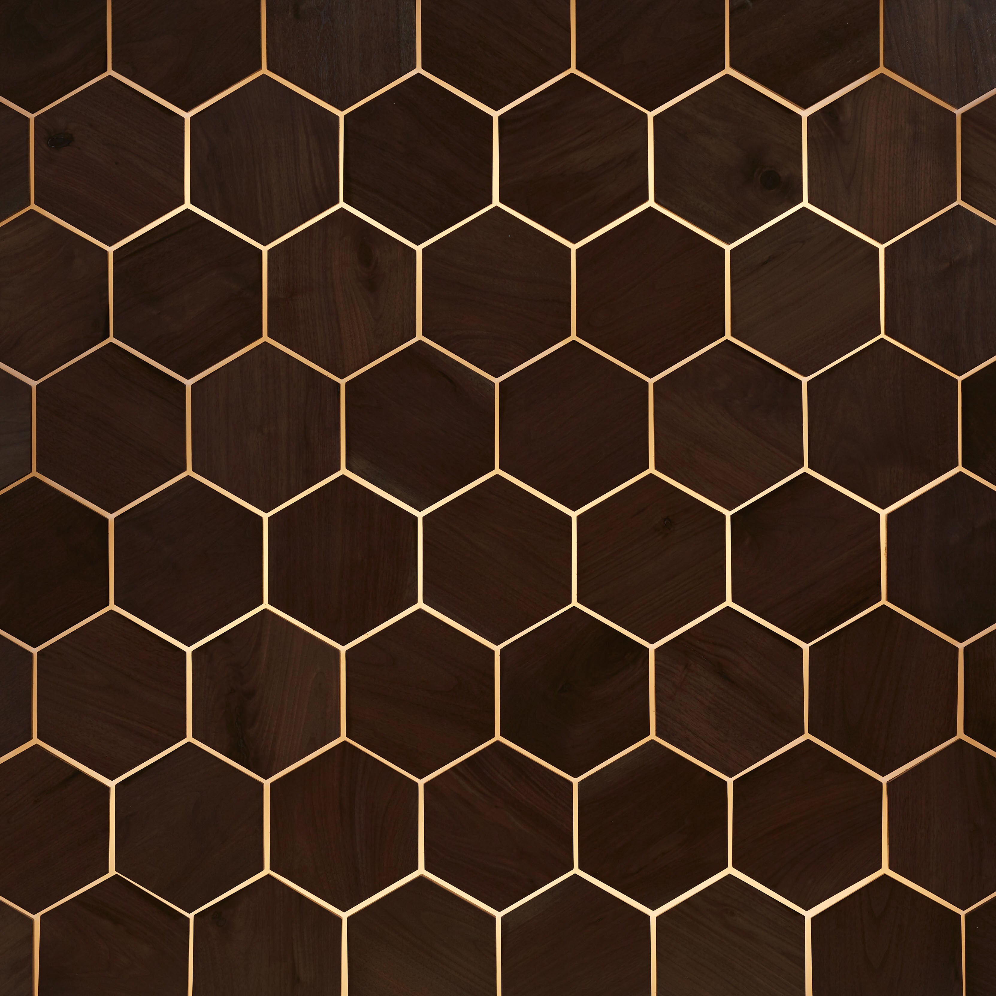 duchateau celestio angled hexo stout walnut three dimensional wall natural wood panel smooth conversion varnish for interior use distributed by surface group international