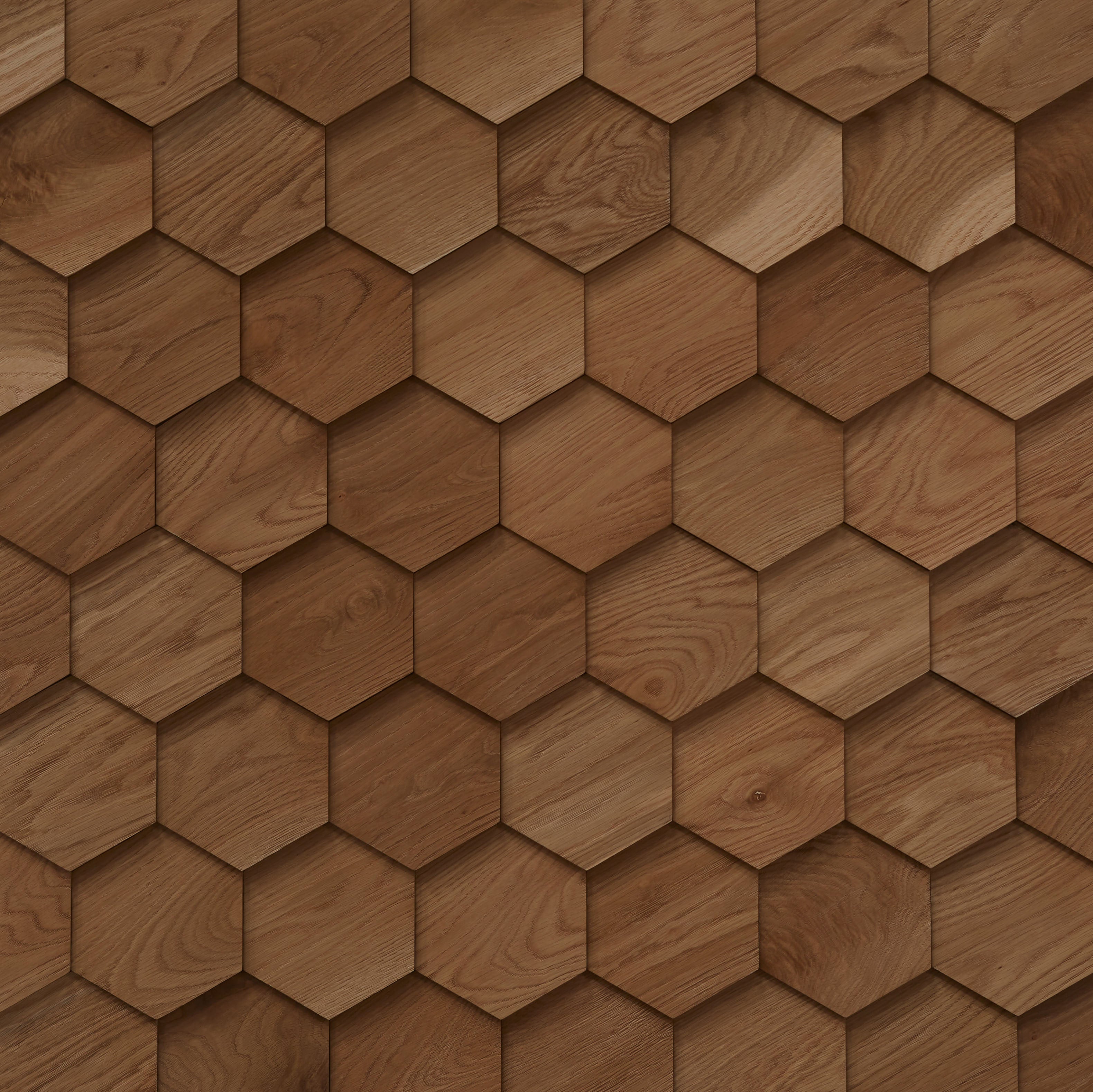 duchateau celestio legno hexo olde dutch oak three dimensional wall natural wood panel light wire brush lacquer for interior use distributed by surface group international