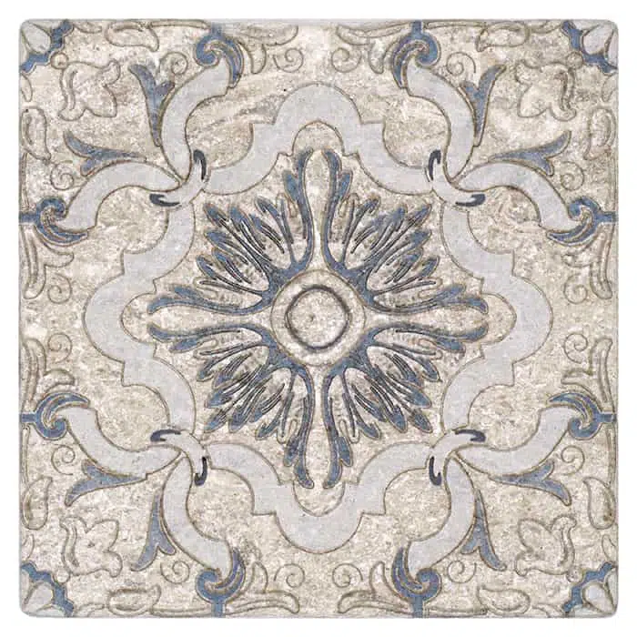 dulcet sky captivating carrara natural marble square shape deco tile size 6 by 6 inch for interior kitchen and bathroom vanity backsplash wall and floor wet areas distributed by surface group and produced by artistic tile in united states