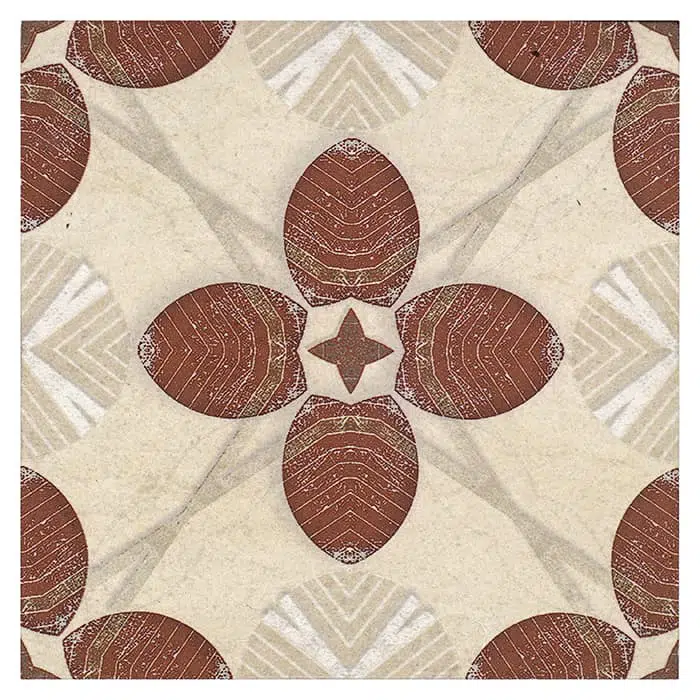 harper cranberry warm perle blanc natural limestone square shape deco tile size 12 by 12 inch for interior kitchen and bathroom vanity backsplash wall and floor wet areas distributed by surface group and produced by artistic tile in united states