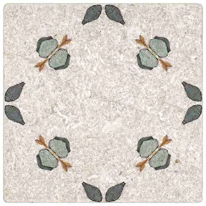 jax juniper small scale carrara natural marble square shape deco tile size 12 by 12 inch for interior kitchen and bathroom vanity backsplash wall and floor wet areas distributed by surface group and produced by artistic tile in united states