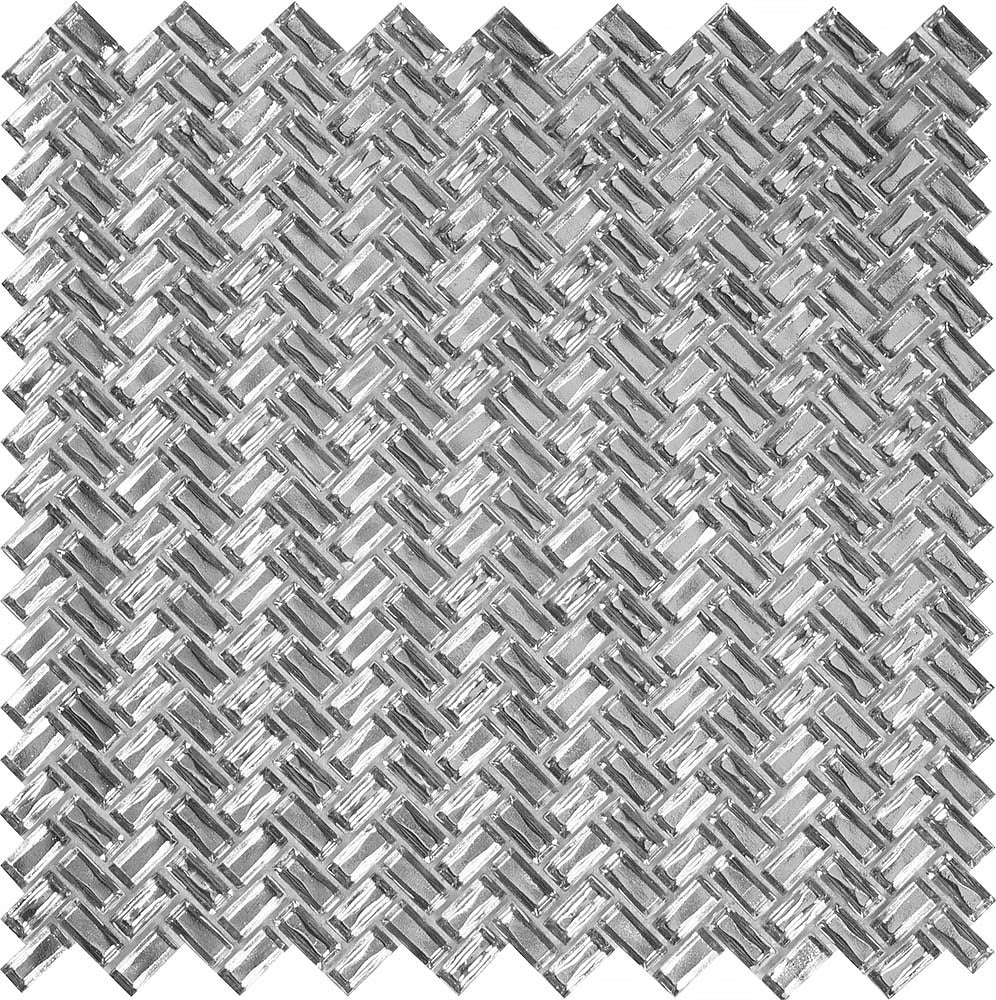 mir alma glamour espiga silver wall and floor mosaic distributed by surface group natural materials