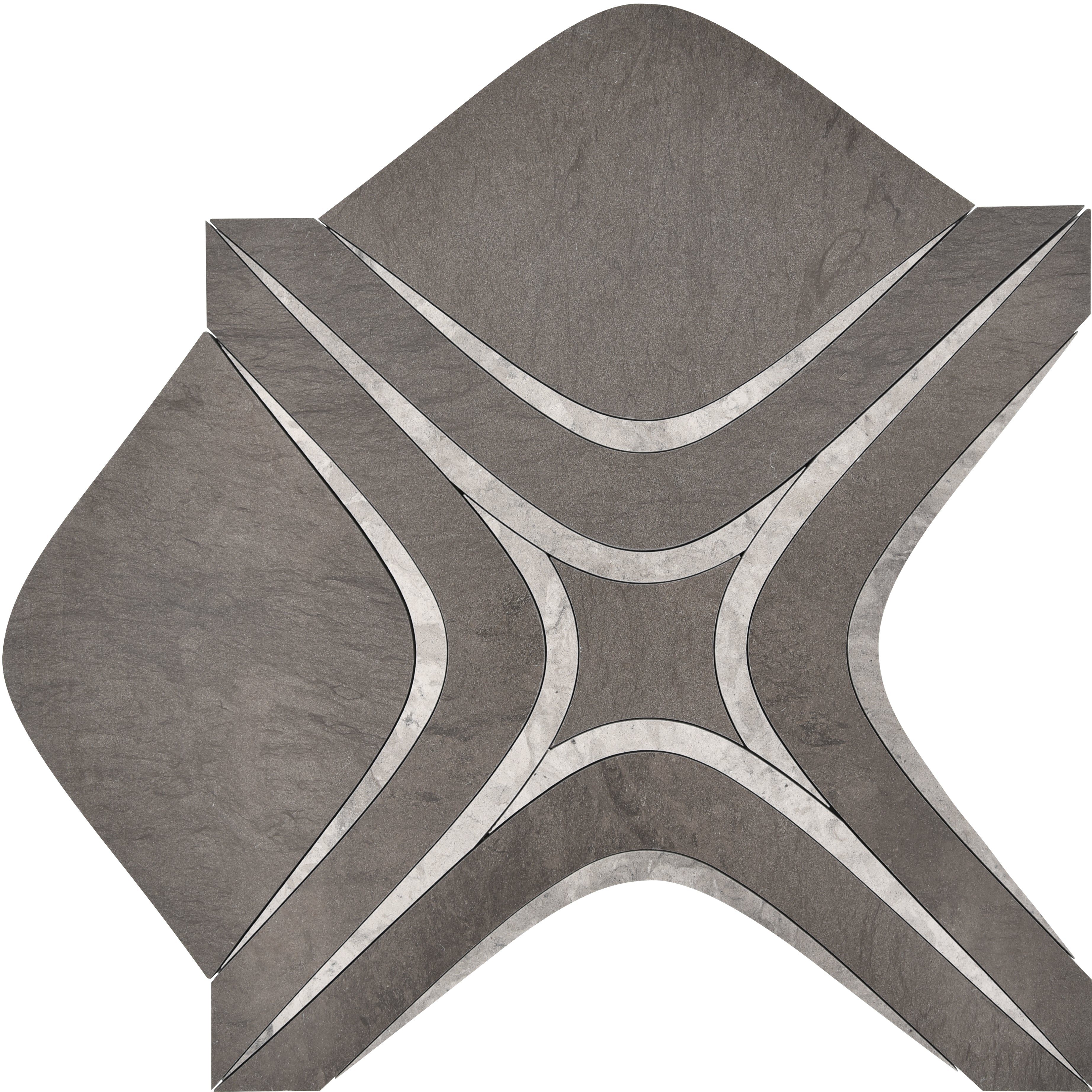 mir skalini waterjet chelsea gray wall and floor mosaic distributed by surface group natural materials