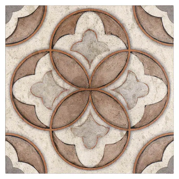 mulholland dune unique perle blanc natural limestone square shape deco tile size 6 by 6 inch for interior kitchen and bathroom vanity backsplash wall and floor wet areas distributed by surface group and produced by artistic tile in united states