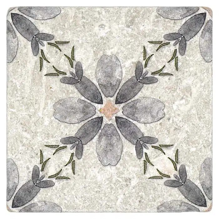 BUY ONLINE: Primrose Cinder Grey Perle Blanc Limestone Deco Tile