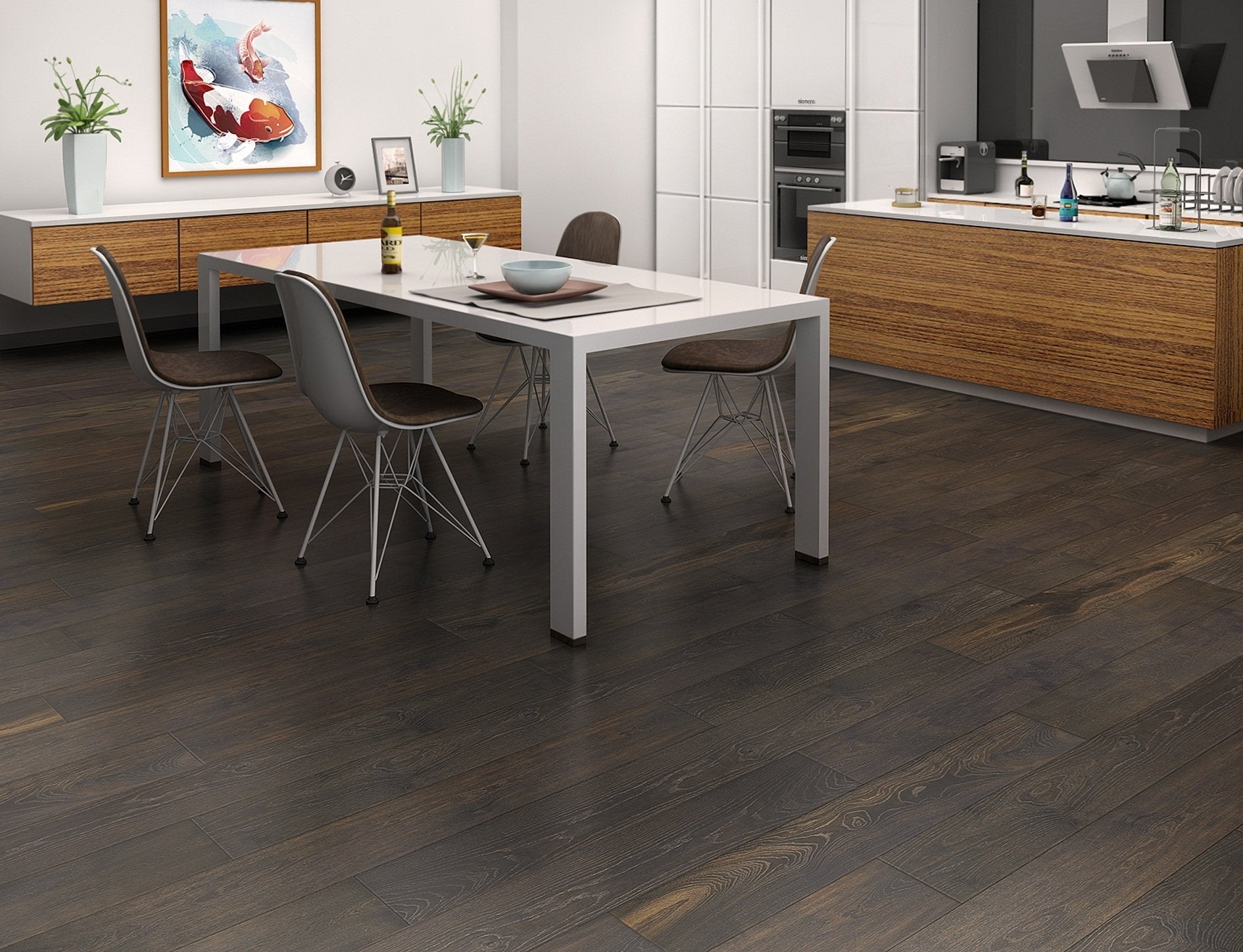 teka colonial cape cod german french white oak natural hardwood flooring plank fumed smoke distributed by surface group international