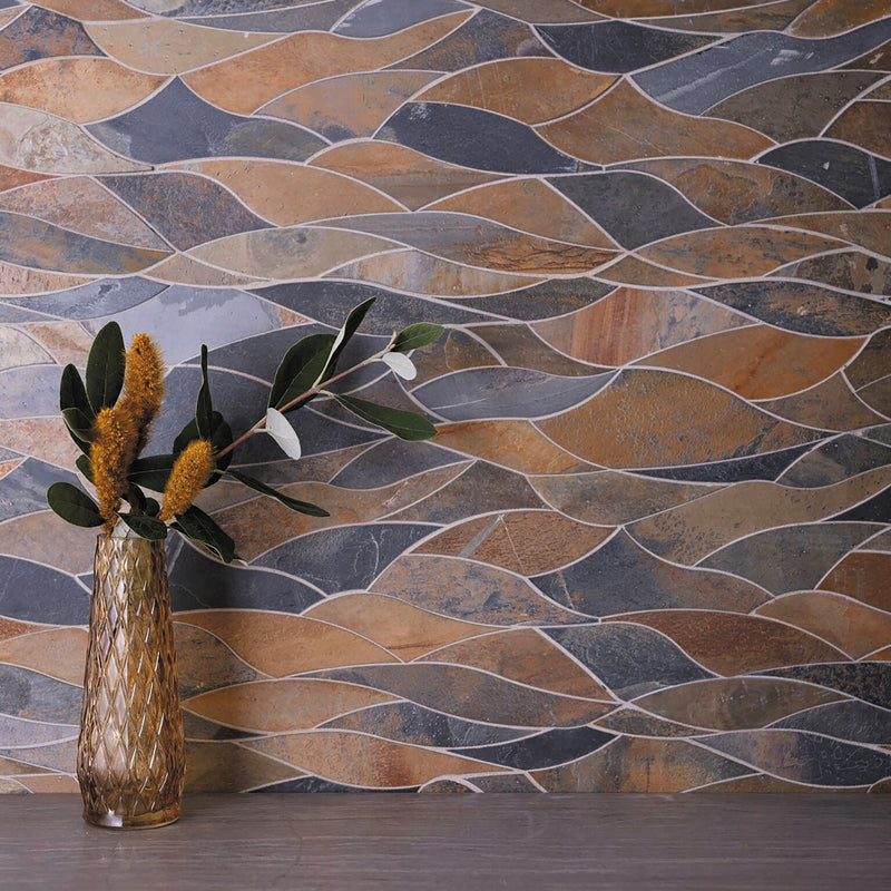 Waterjet β Brass and Colored Glass and Dolomite and Limestone and Marble and Quartzite and Sea Shell and Slate collection