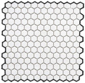 Agate Hexagonal 1 Colored Glass Mosaic