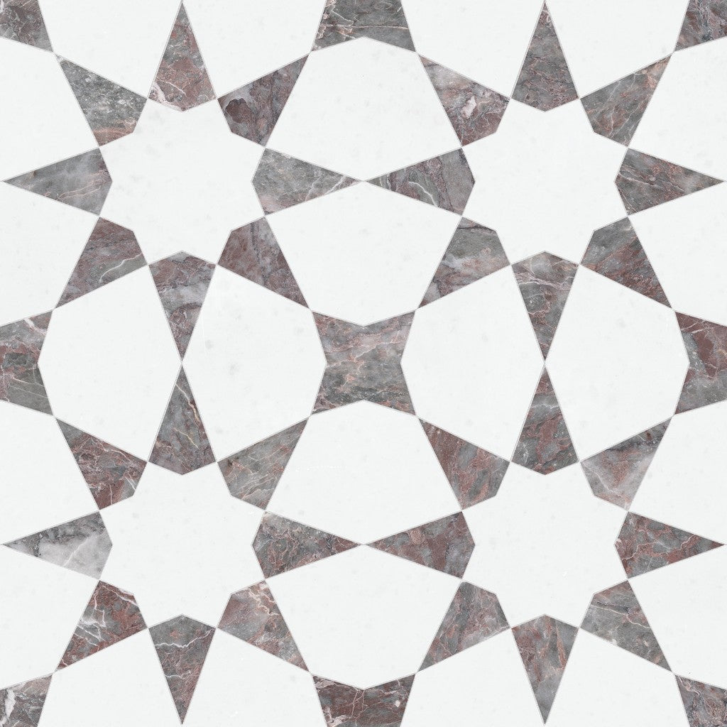 Utopio Burgundy Waterjet Mosaic Tile collection image