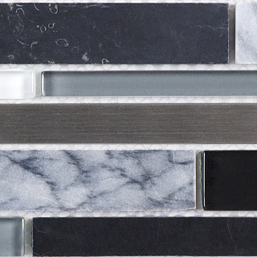 GSS Mosaic Arctic Night Stone Blend&Glass&Stainless Steel Mosaic