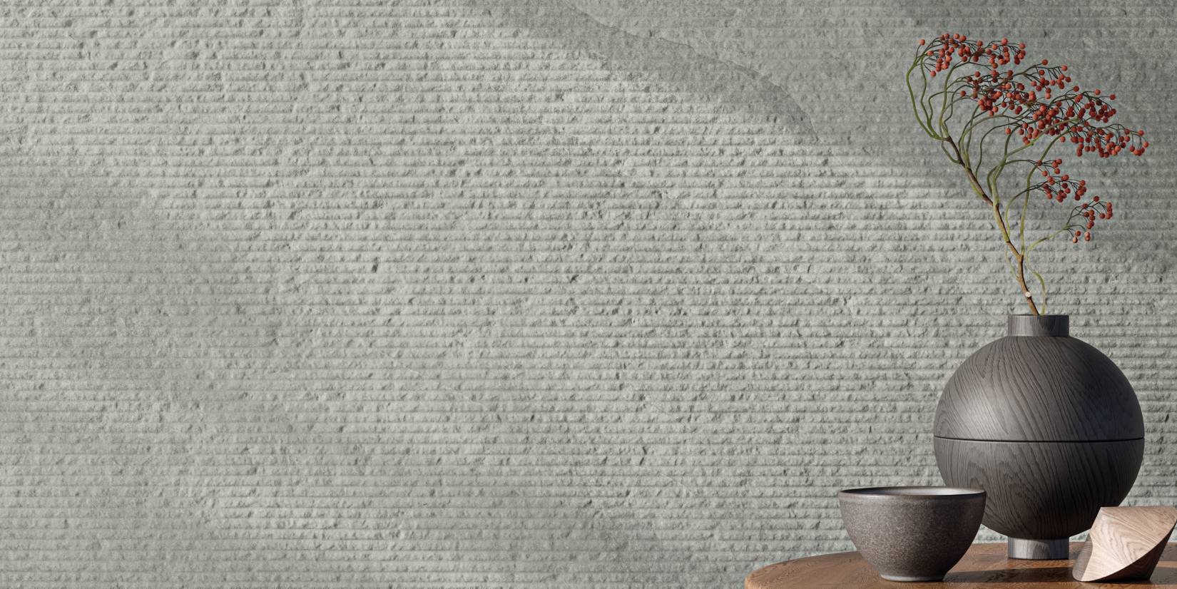 Atelier Combed textured porcelain