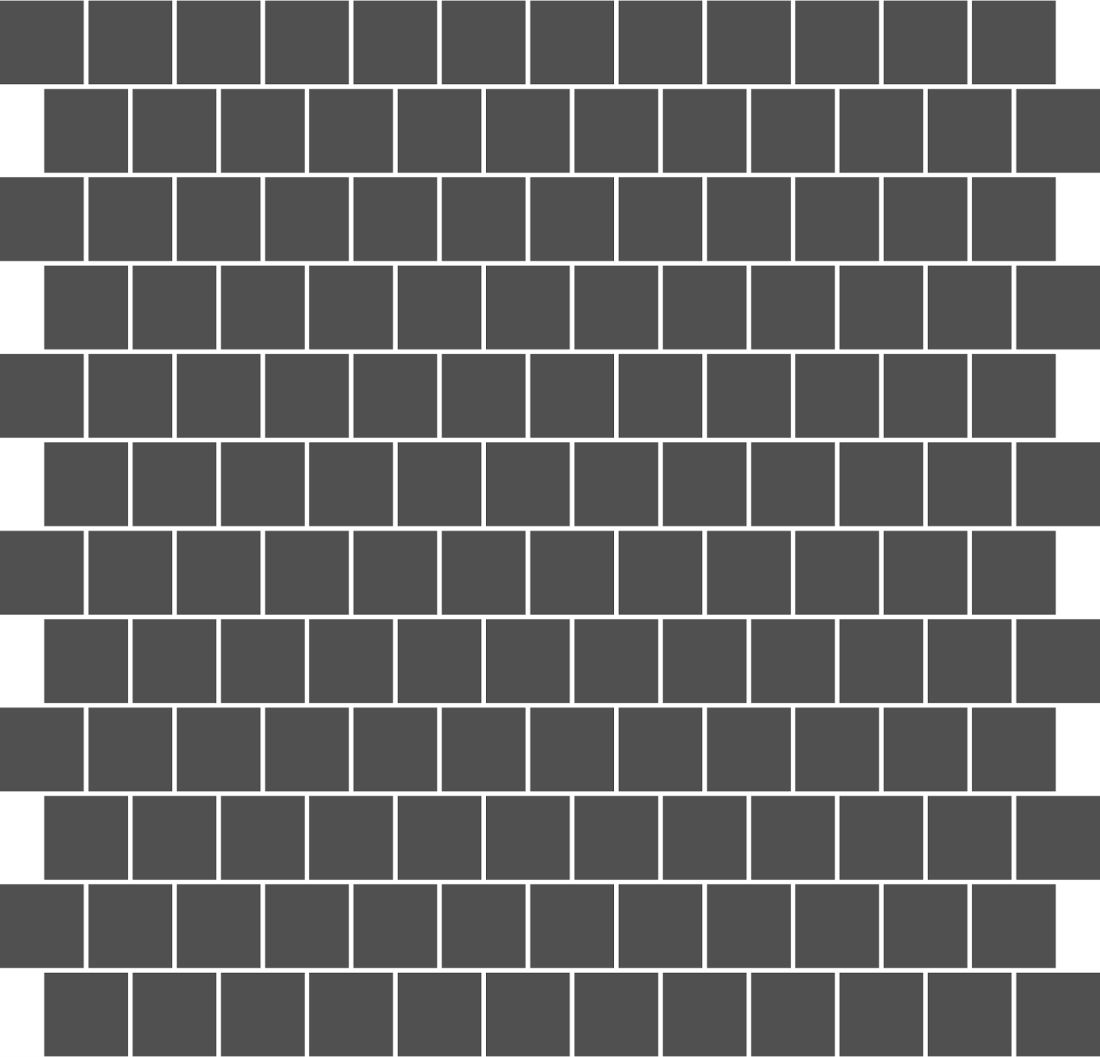 Elements Staggered Joint 1X1 Colored Glass Mosaic