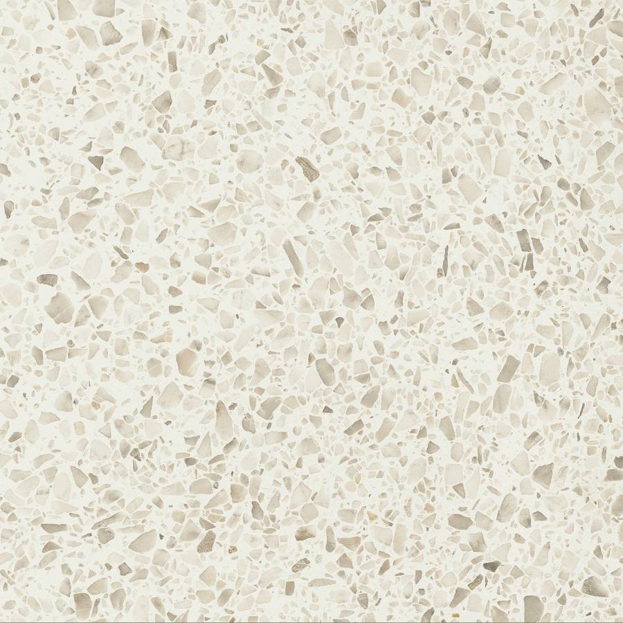 Porcelain tile with beige and white speckled design for modern flooring and wall installations.