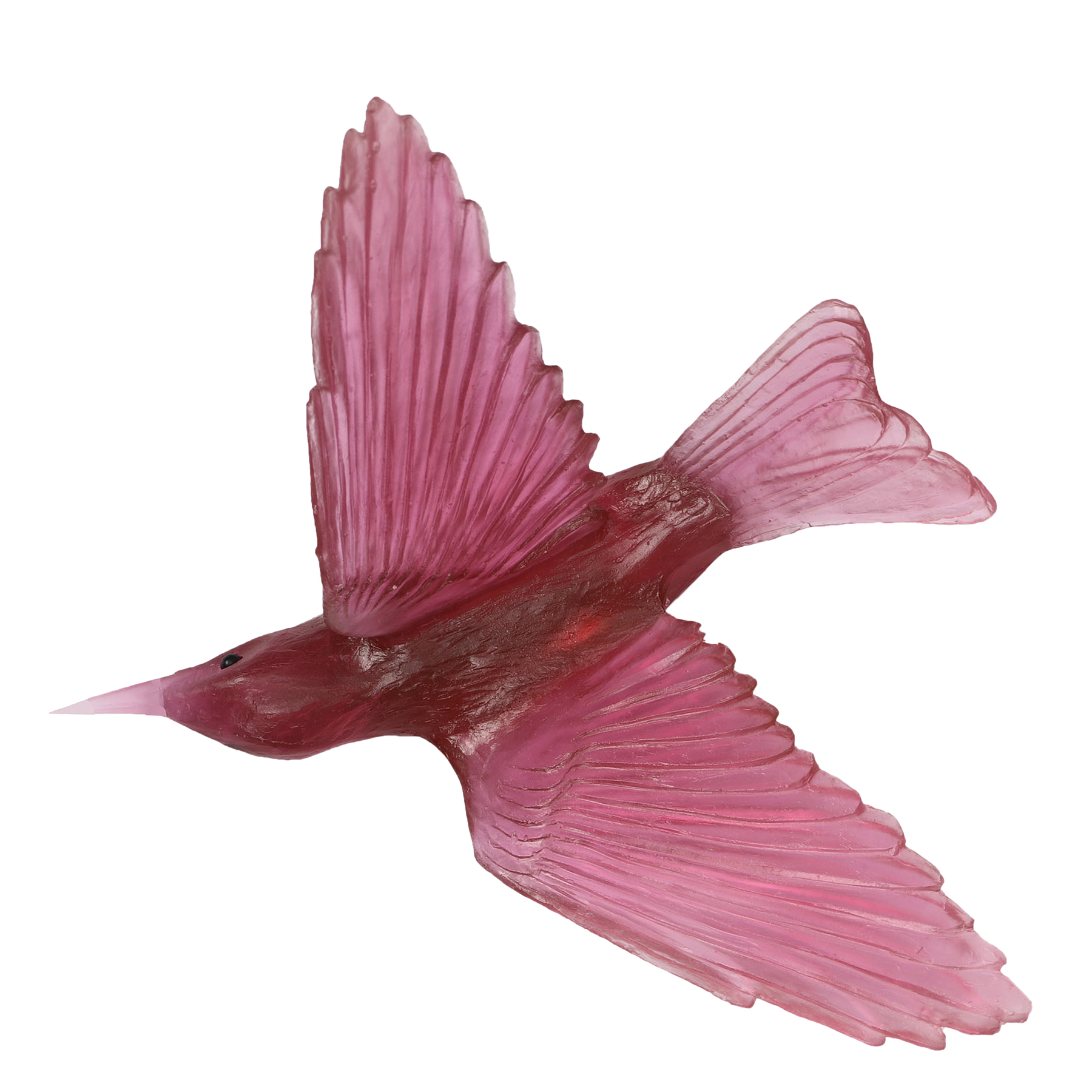 Birdscape Pink Moment Colored Glass Deco Piece