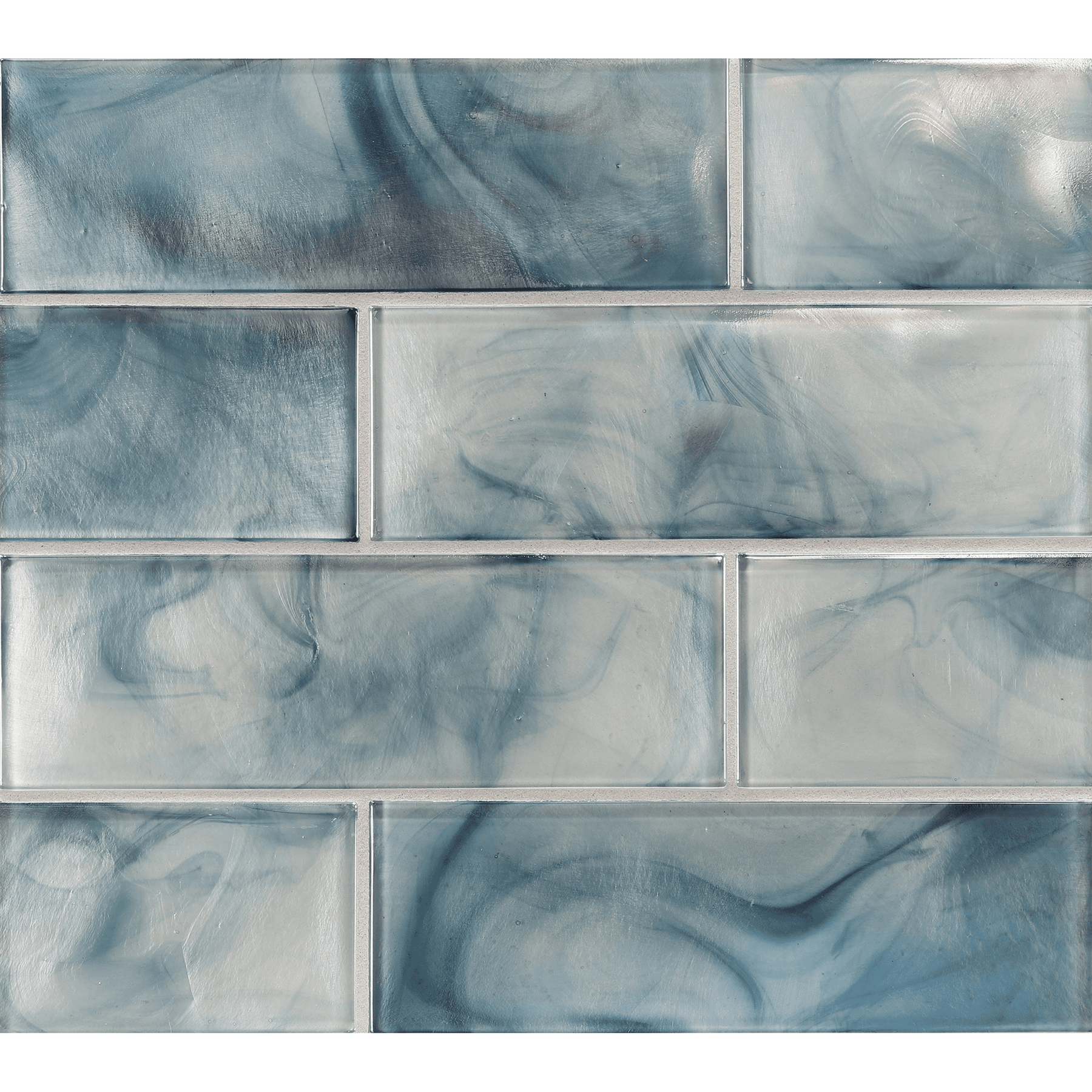 Sonare Moonshadow Colored Glass Field Tile, Trim