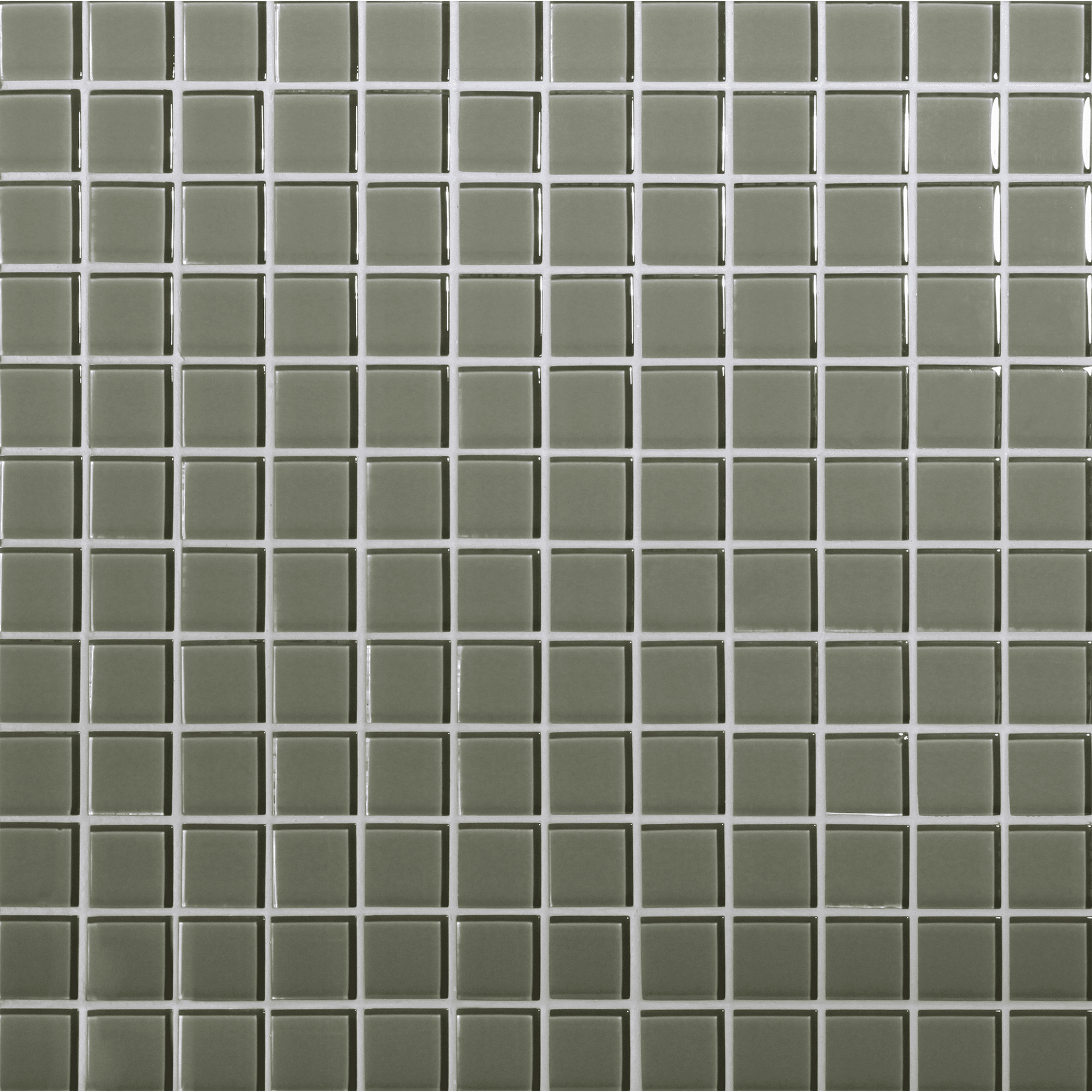 Tomei Ascot Mint Colored Glass Mosaic, Field Tile, Trim