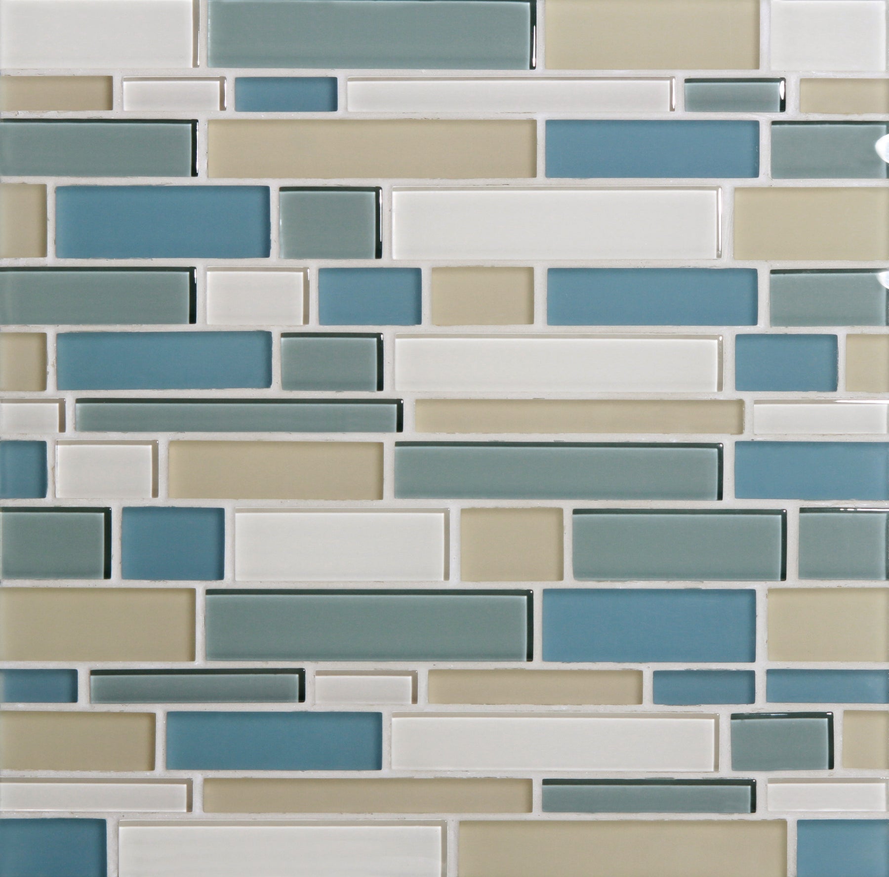 Tomei Great Escape Colored Glass Mosaic, Field Tile, Trim