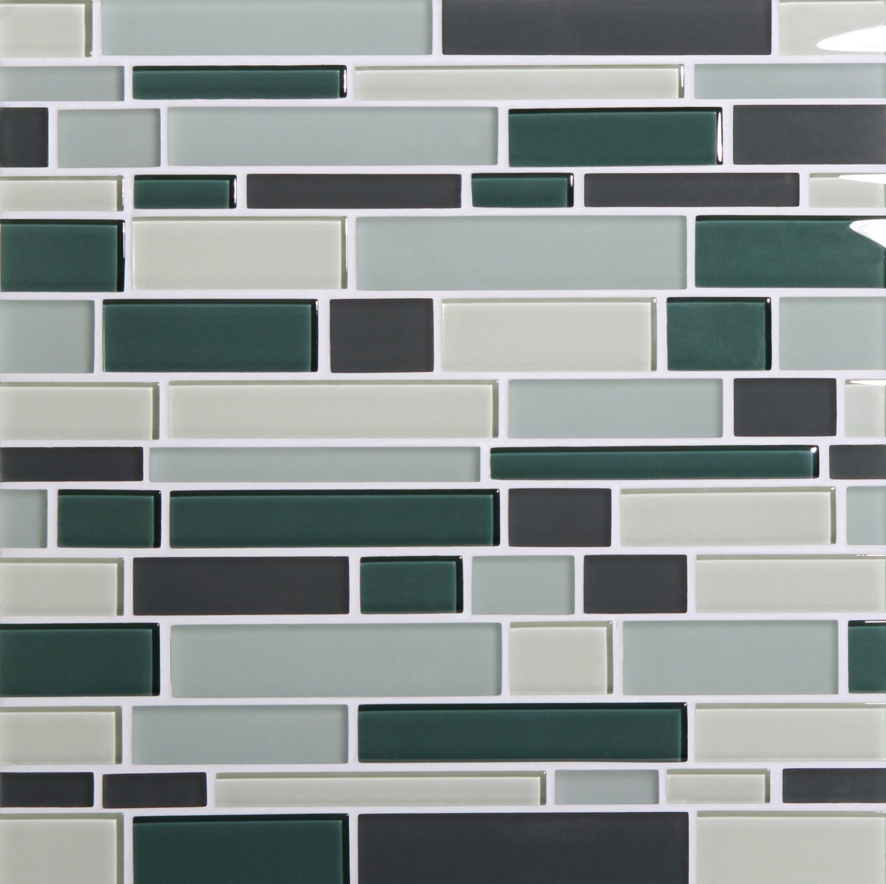 Tomei Odyssey Colored Glass Mosaic, Field Tile, Trim