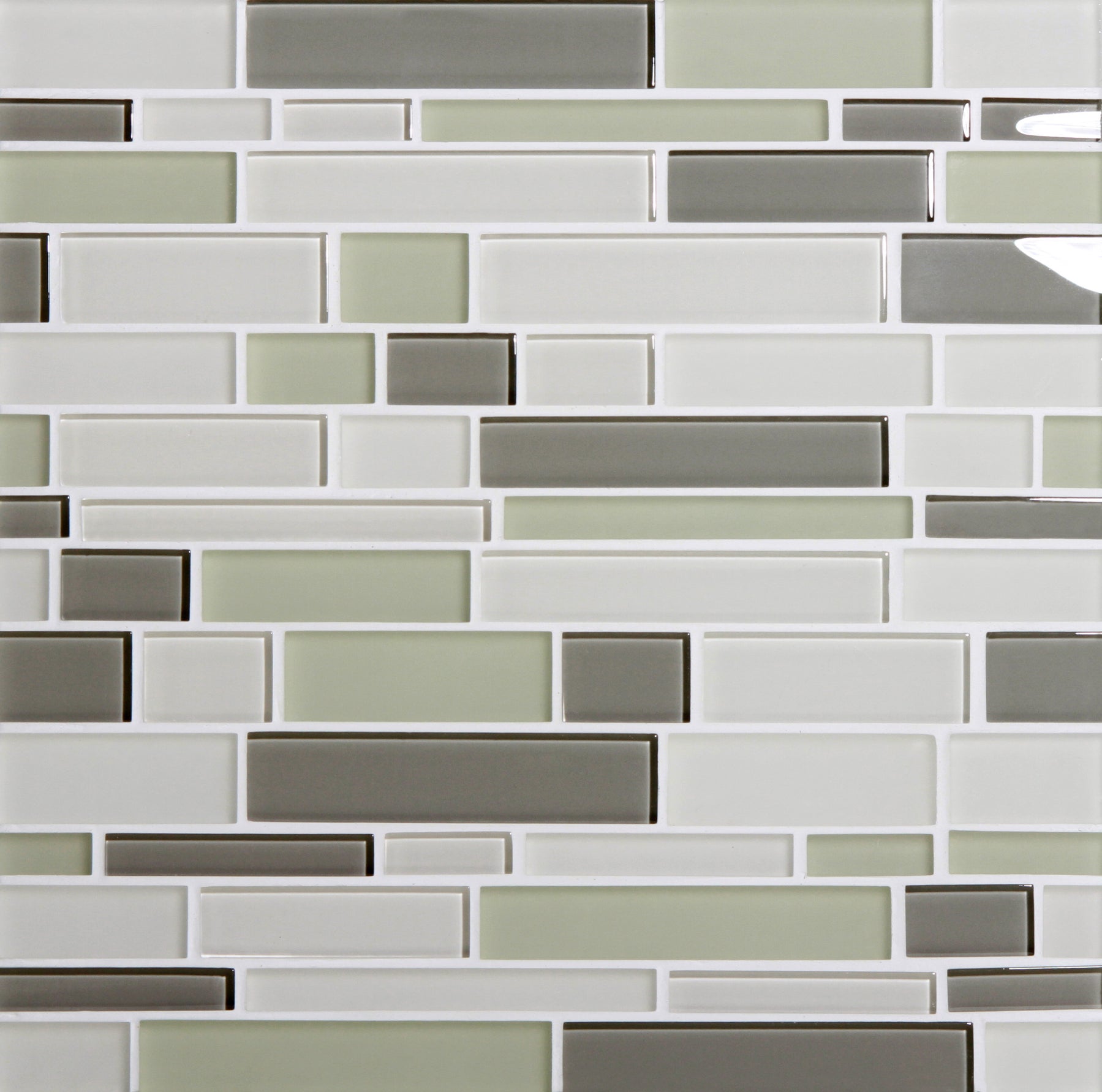 Tomei Sugar Cane Colored Glass Mosaic, Field Tile, Trim