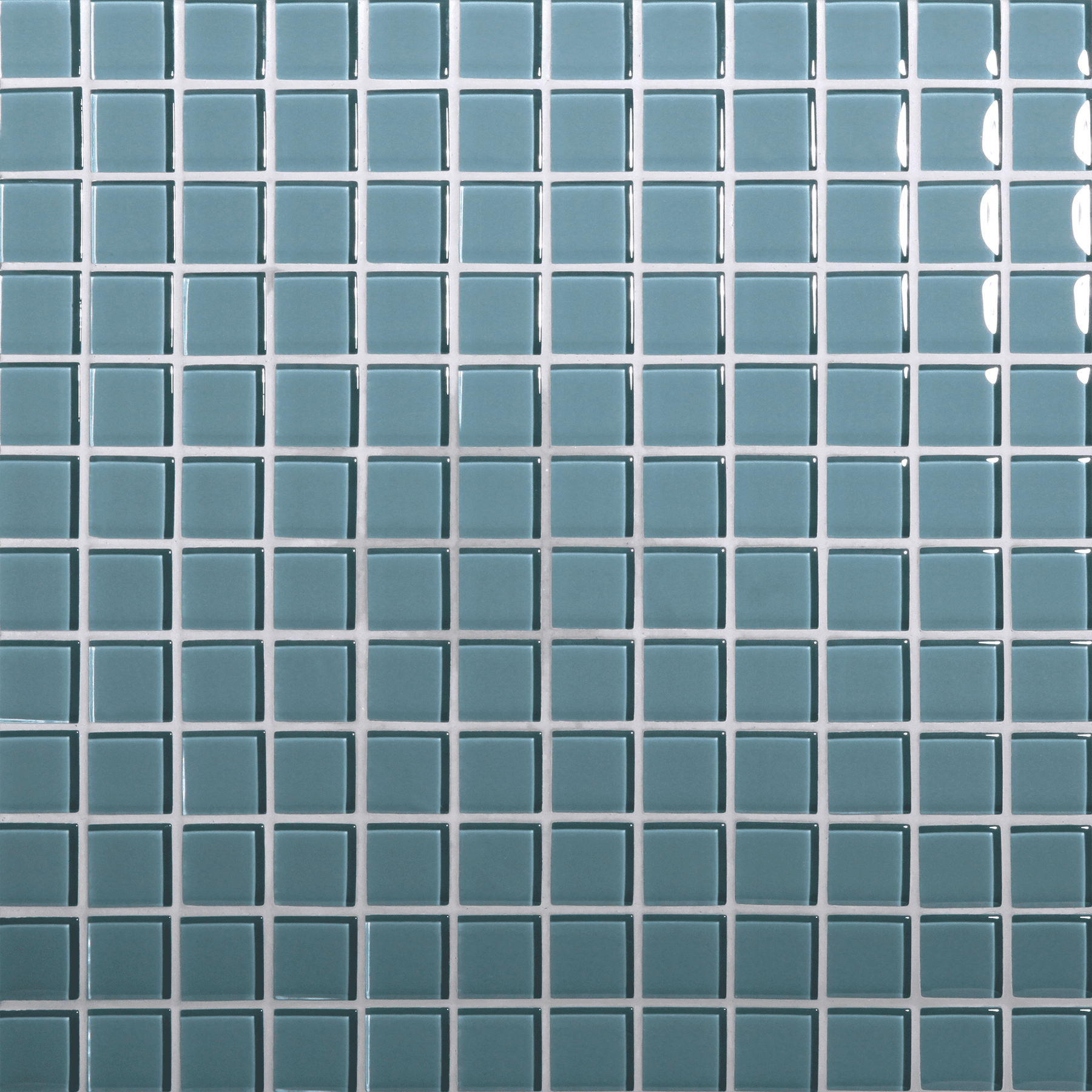 Tomei Wedgewood Blue Colored Glass Mosaic, Field Tile, Trim